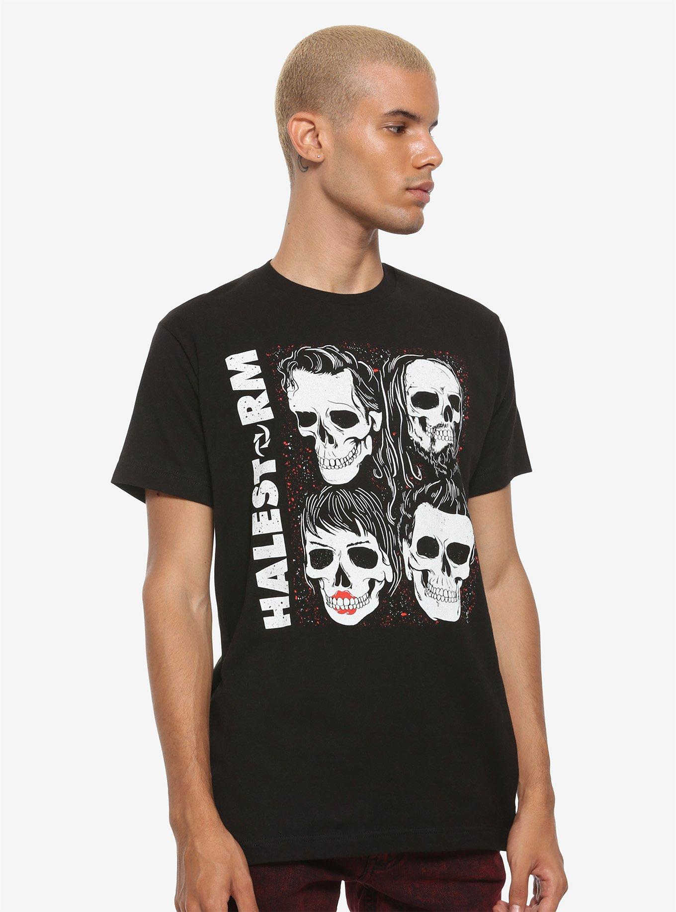 Halestorm Band Skulls T-Shirt, BLACK, alternate