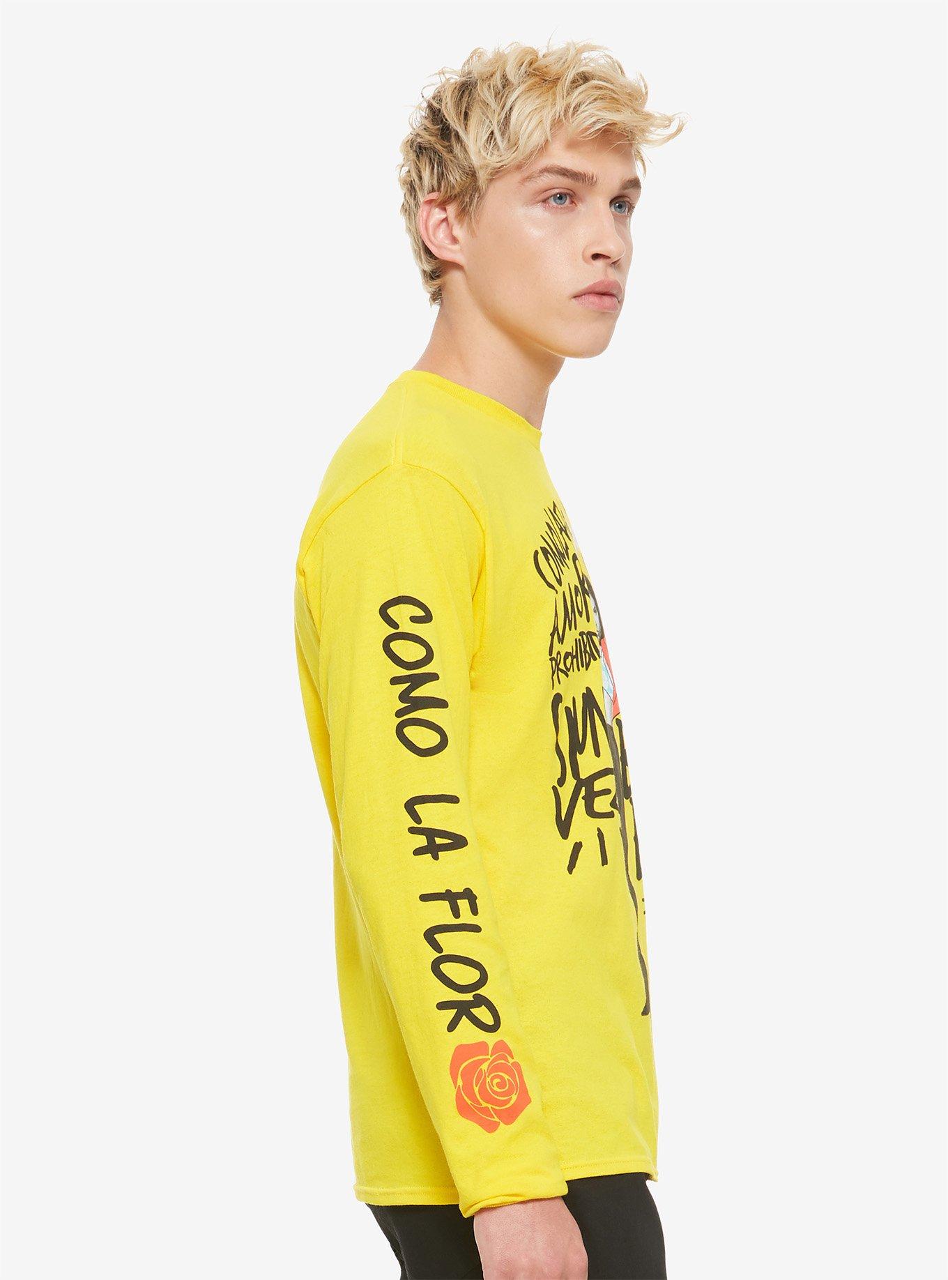 Selena Song Titles Long-Sleeve T-Shirt, YELLOW, alternate