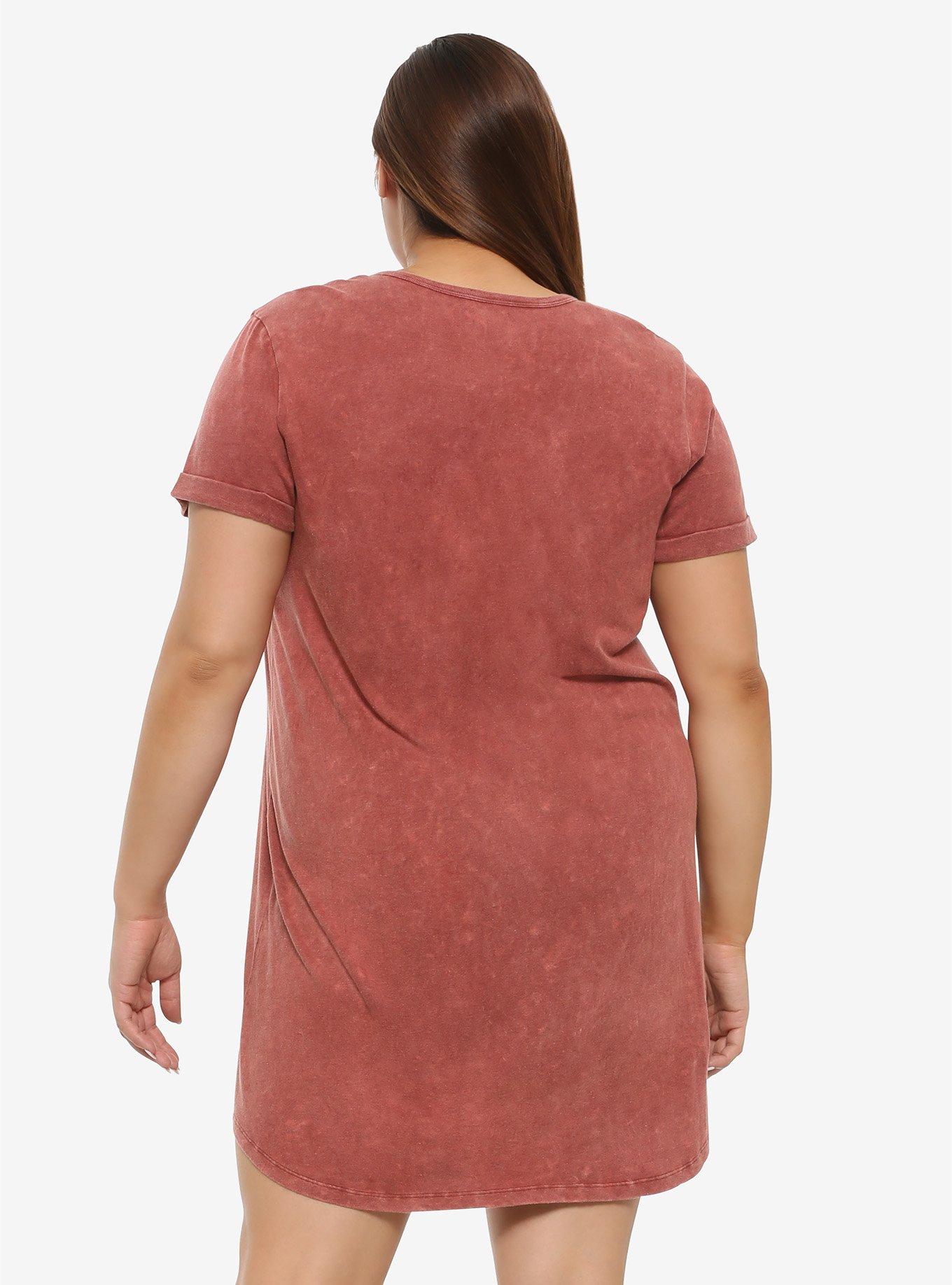 Friday The 13th Jason Lives Mineral Wash T-Shirt Dress Plus Size, MULTI, alternate