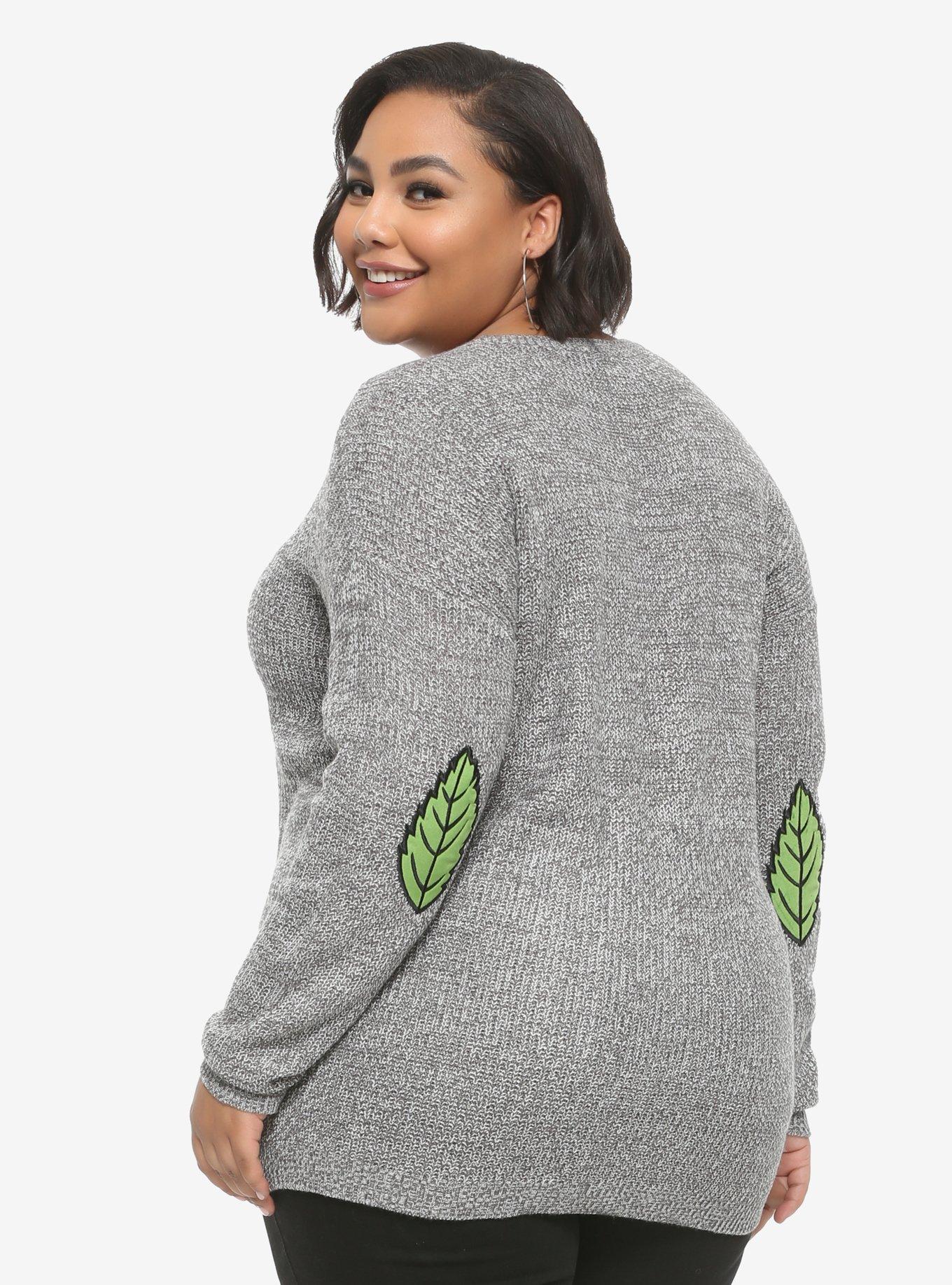 Her Universe Studio Ghibli My Neighbor Totoro Elbow Patch Sweater Plus Size, , alternate