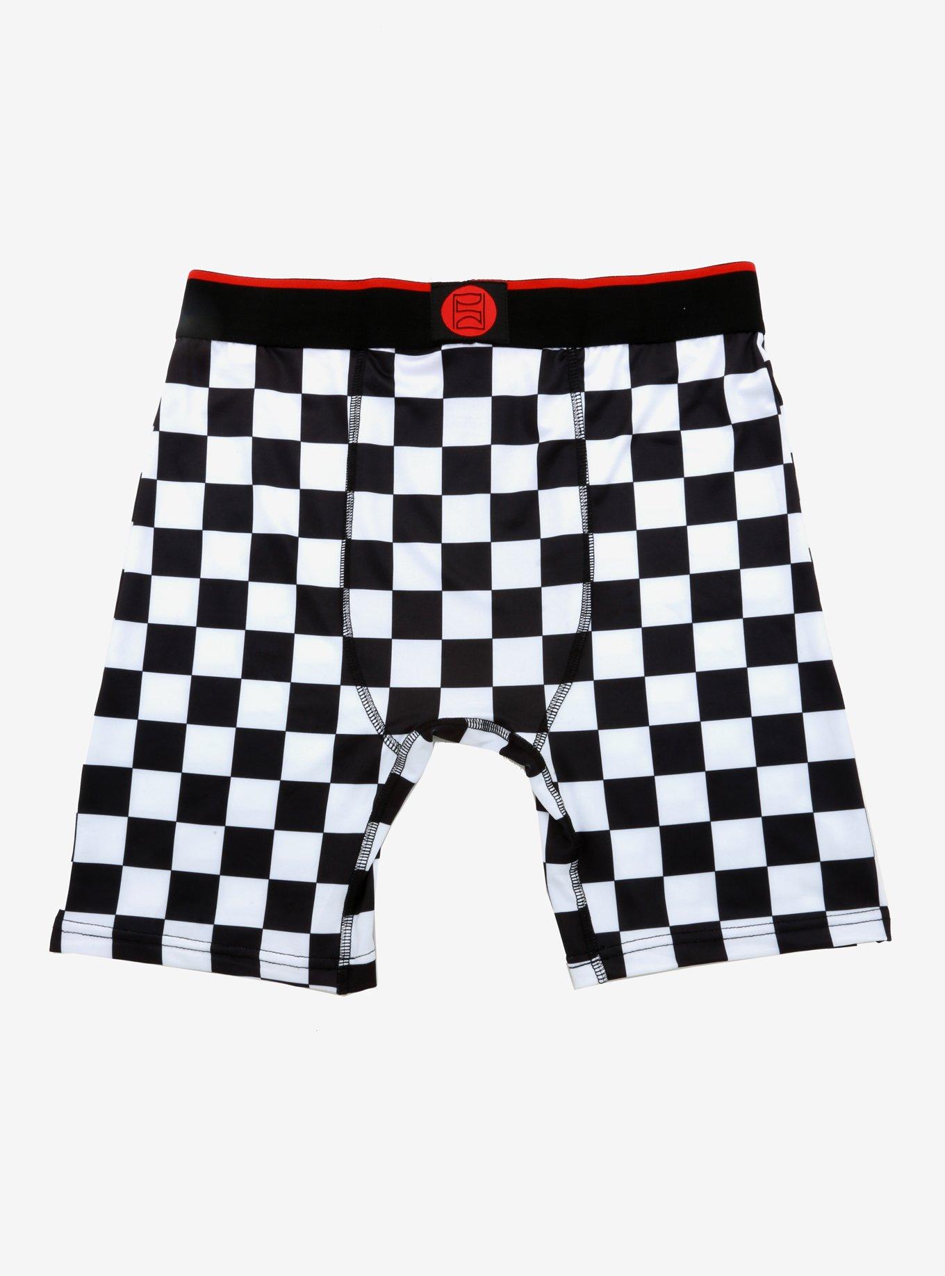 Black & White Checkered Boxer Briefs, MULTI, alternate