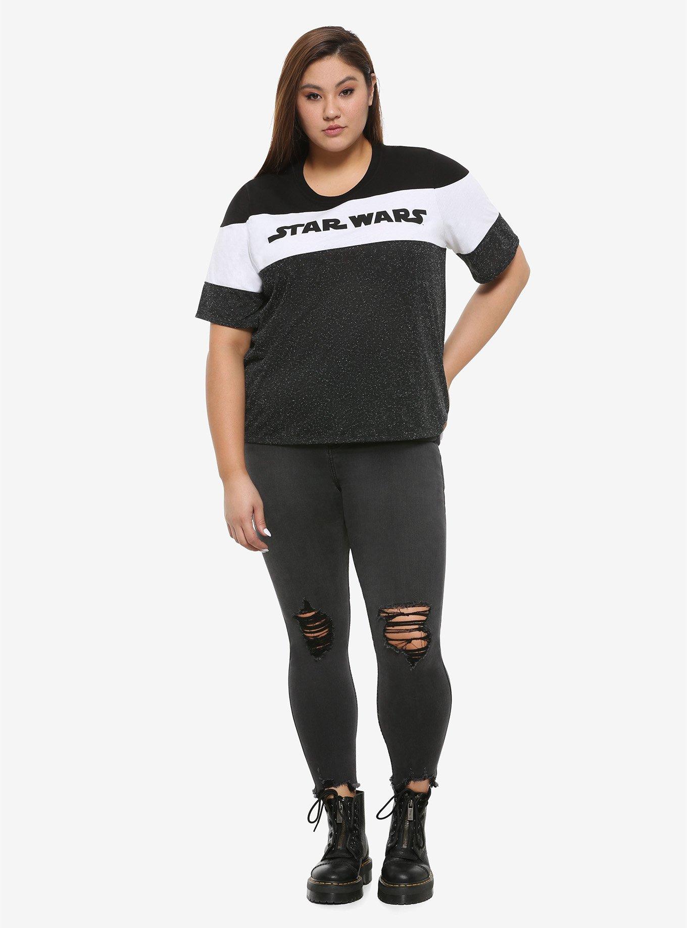 Her Universe Star Wars: The Rise Of Skywalker Logo Color-Block Crop T-Shirt Plus Size, , alternate