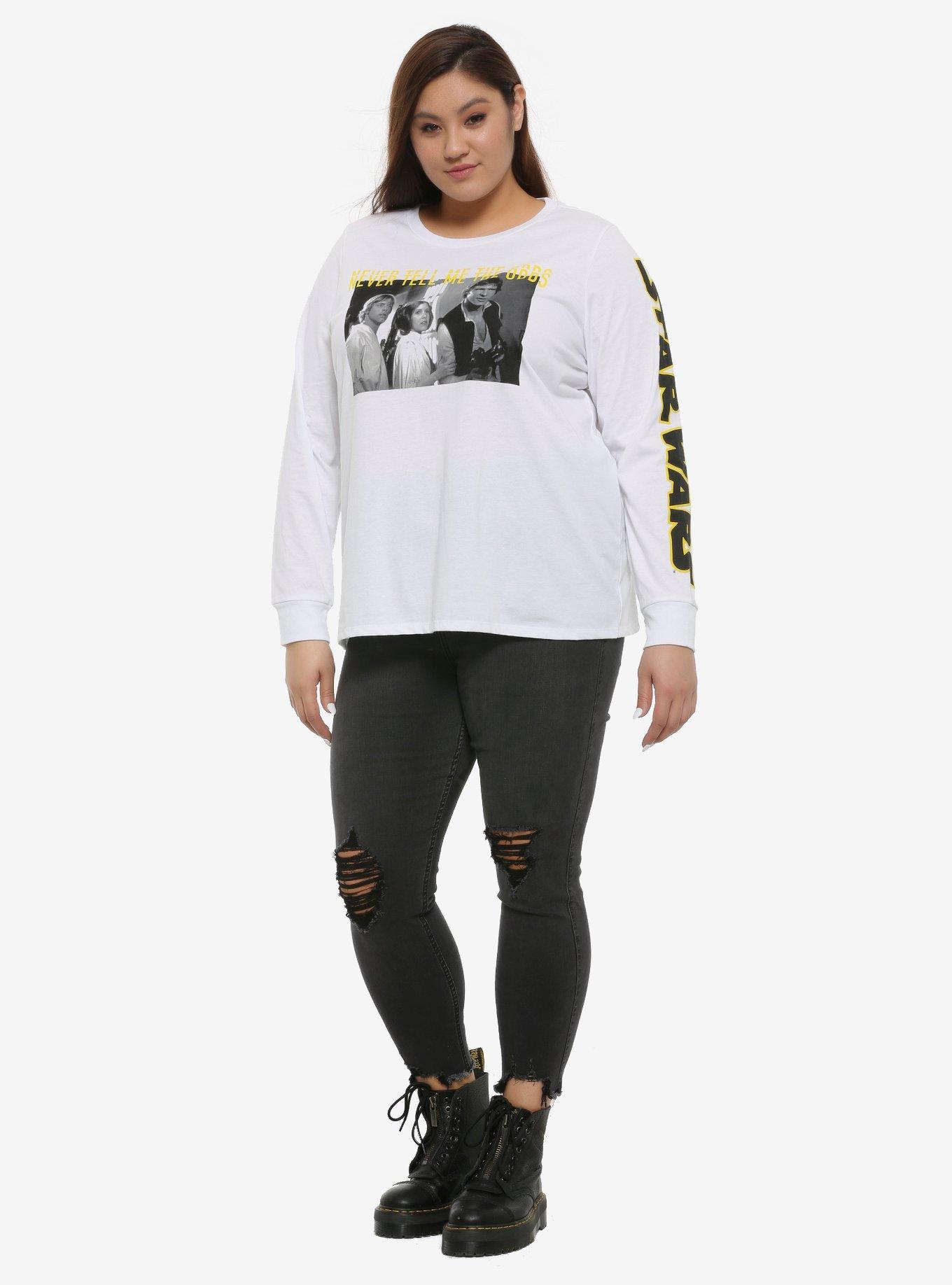 Her Universe Star Wars Never Tell Me The Odds Long-Sleeve T-Shirt Plus Size, , alternate