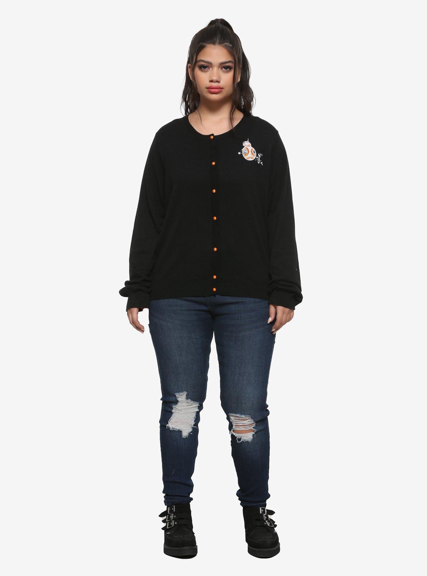 Her Universe Star Wars: The Rise Of Skywalker Rebel Droids Crop Cardigan Plus Size, , alternate