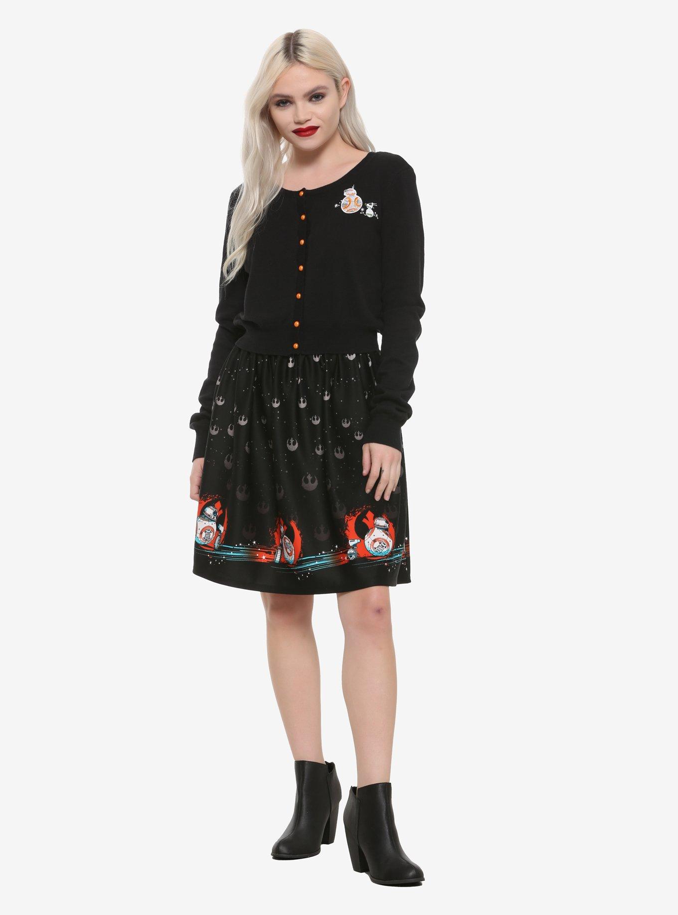 Her Universe Star Wars: The Rise Of Skywalker Rebel Droids Crop Cardigan, , alternate