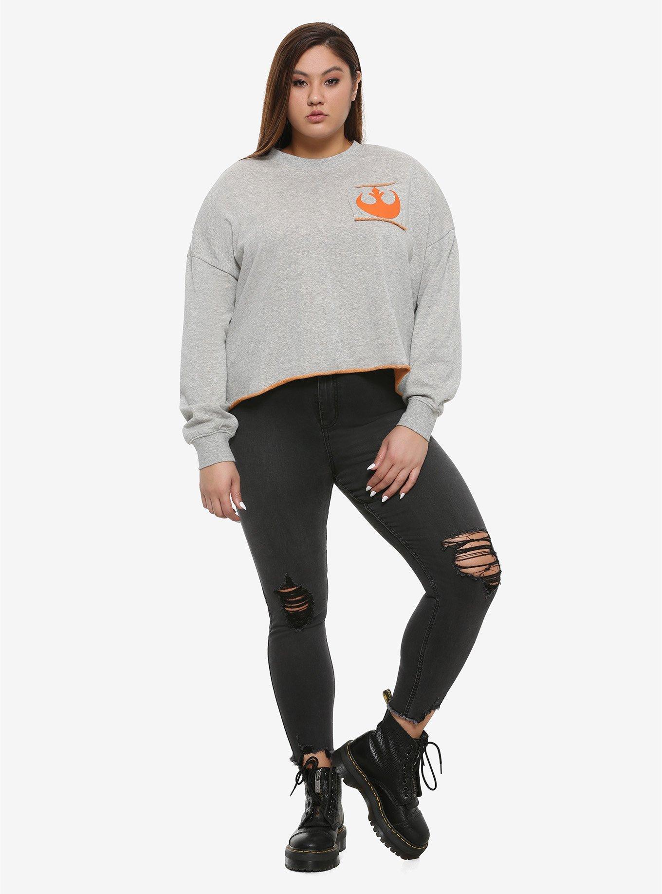 Her Universe Star Wars: The Rise Of Skywalker Resistance Raw-Edge Athletic Jersey Plus Size, , alternate