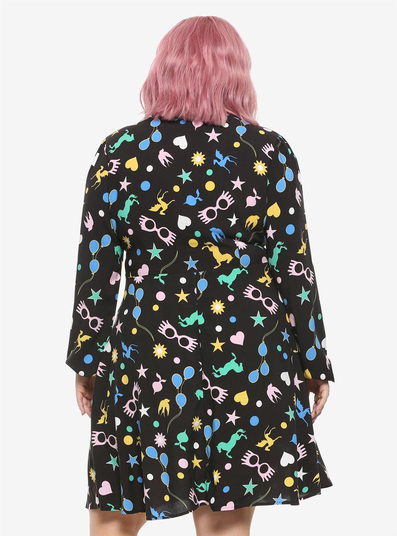 Harry Potter Luna Lovegood Long-Sleeve Icons Dress Plus Size, , alternate