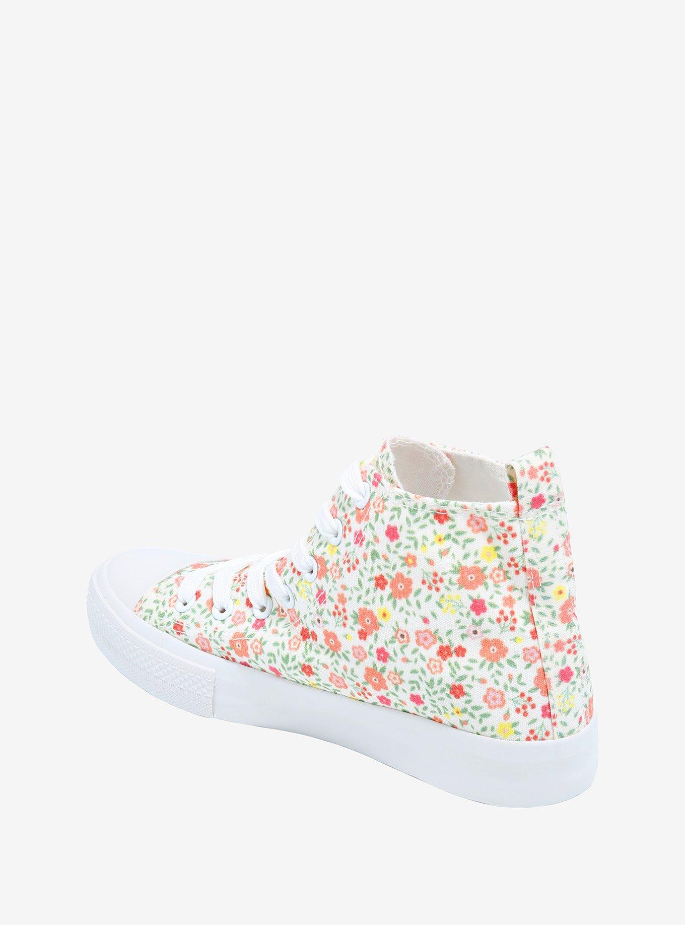 Not Today Satan Floral Hi-Top Sneakers, MULTI, alternate