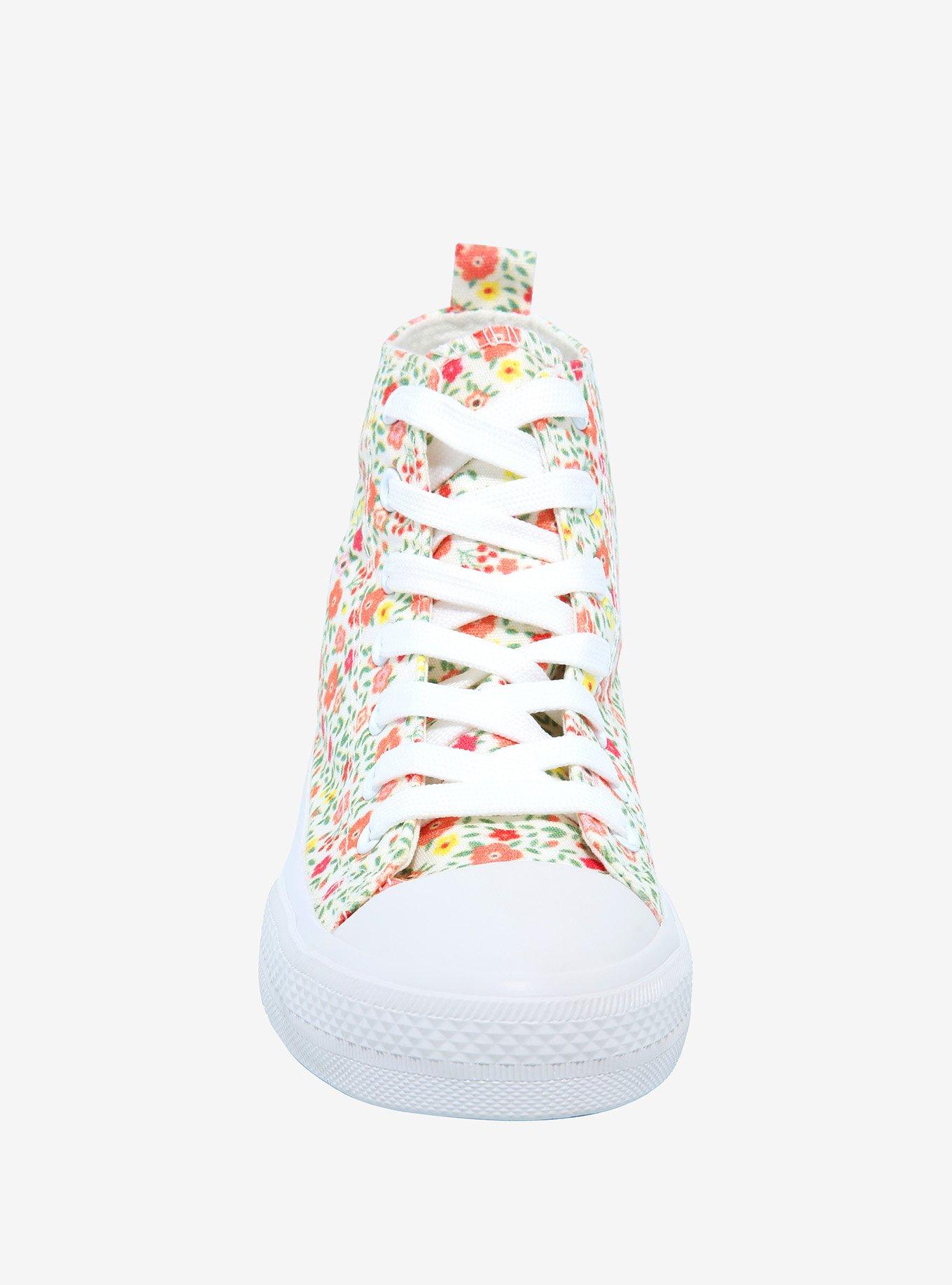 Not Today Satan Floral Hi-Top Sneakers, MULTI, alternate