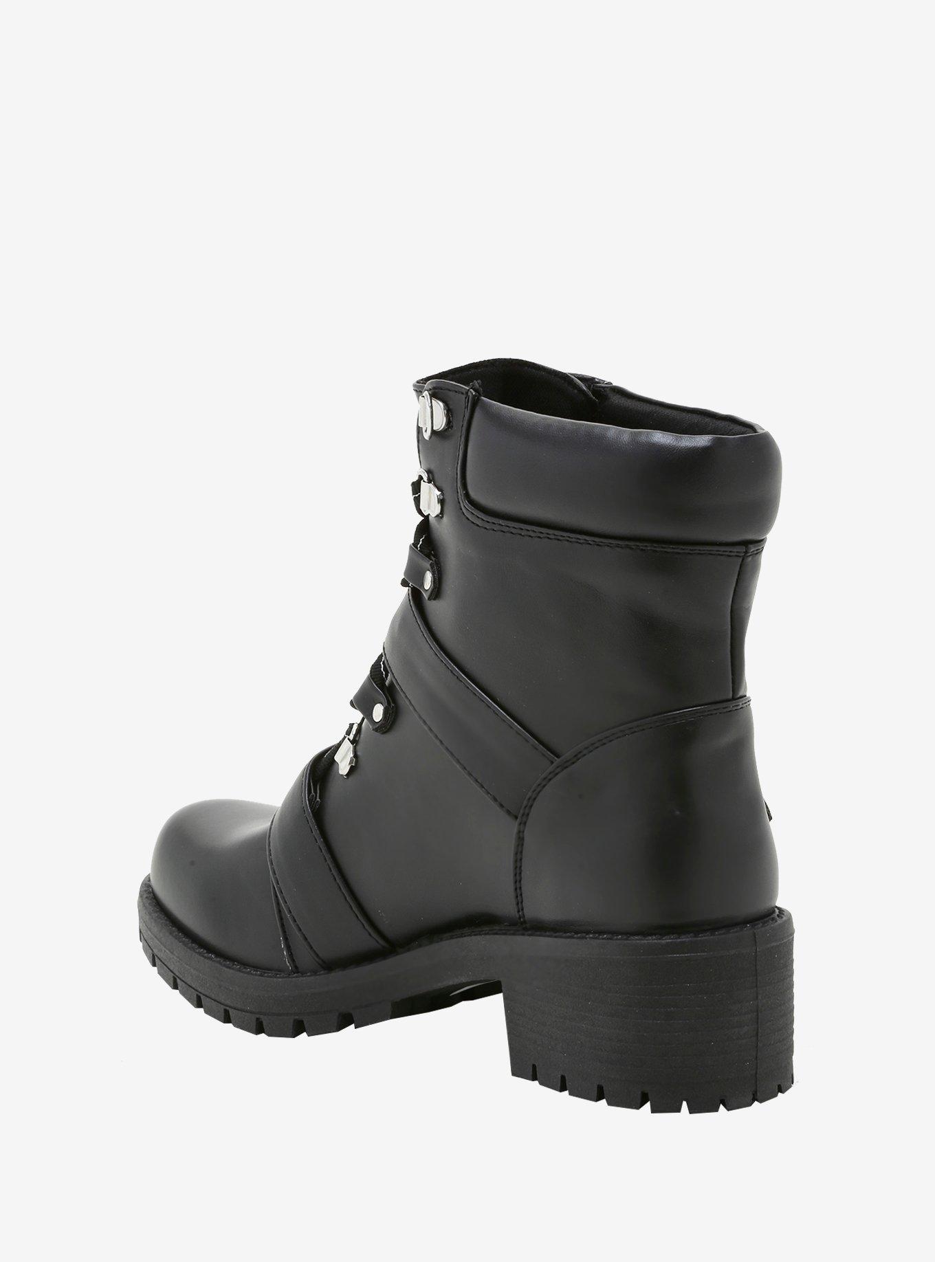 Hardcore Double Buckle Combat Boots, MULTI, alternate