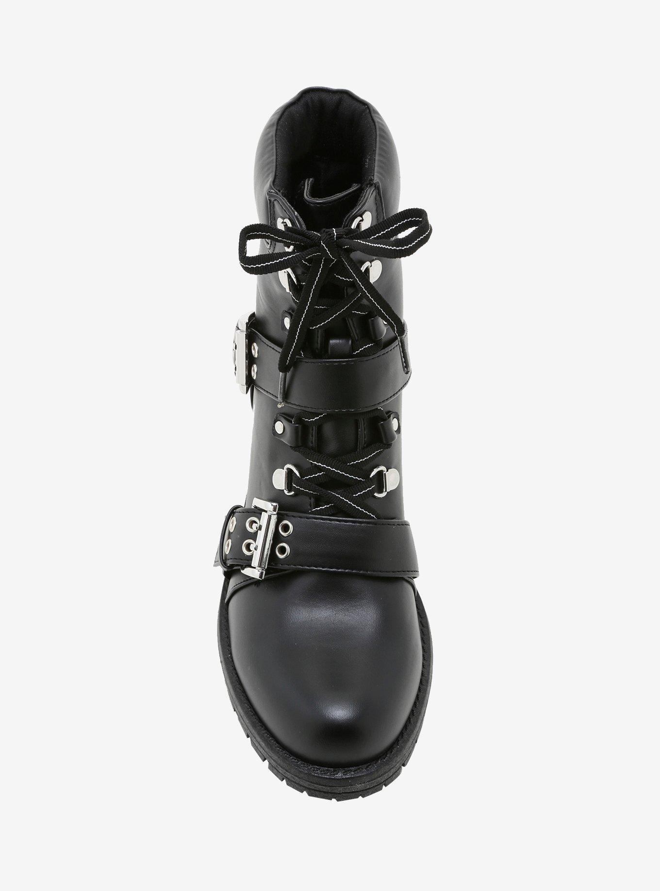 Hardcore Double Buckle Combat Boots, MULTI, alternate