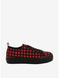 Red & Black Plaid Canvas Platform Sneakers, MULTI, alternate