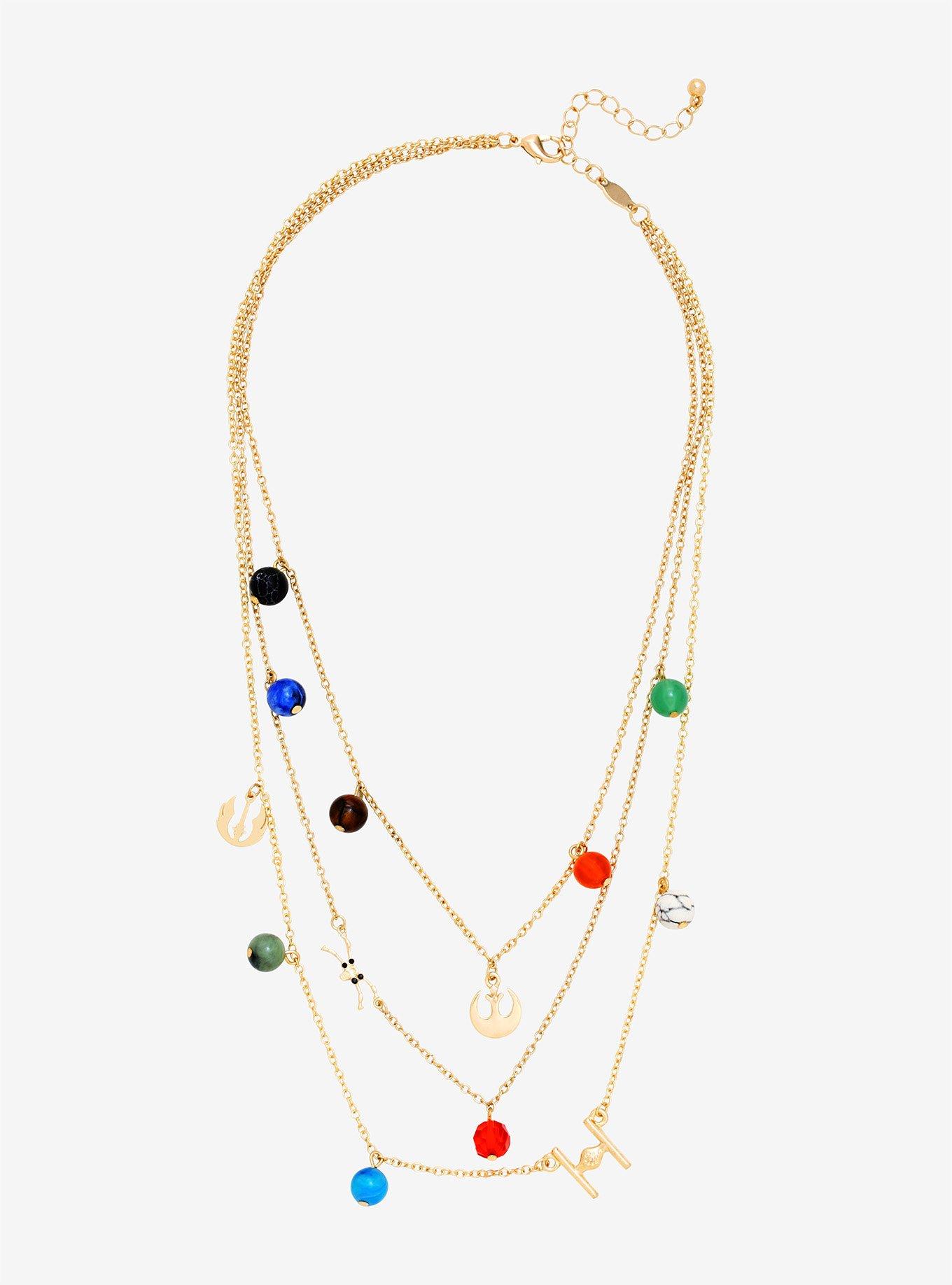 Star Wars Planets Layered Necklace - BoxLunch Exclusive, , alternate
