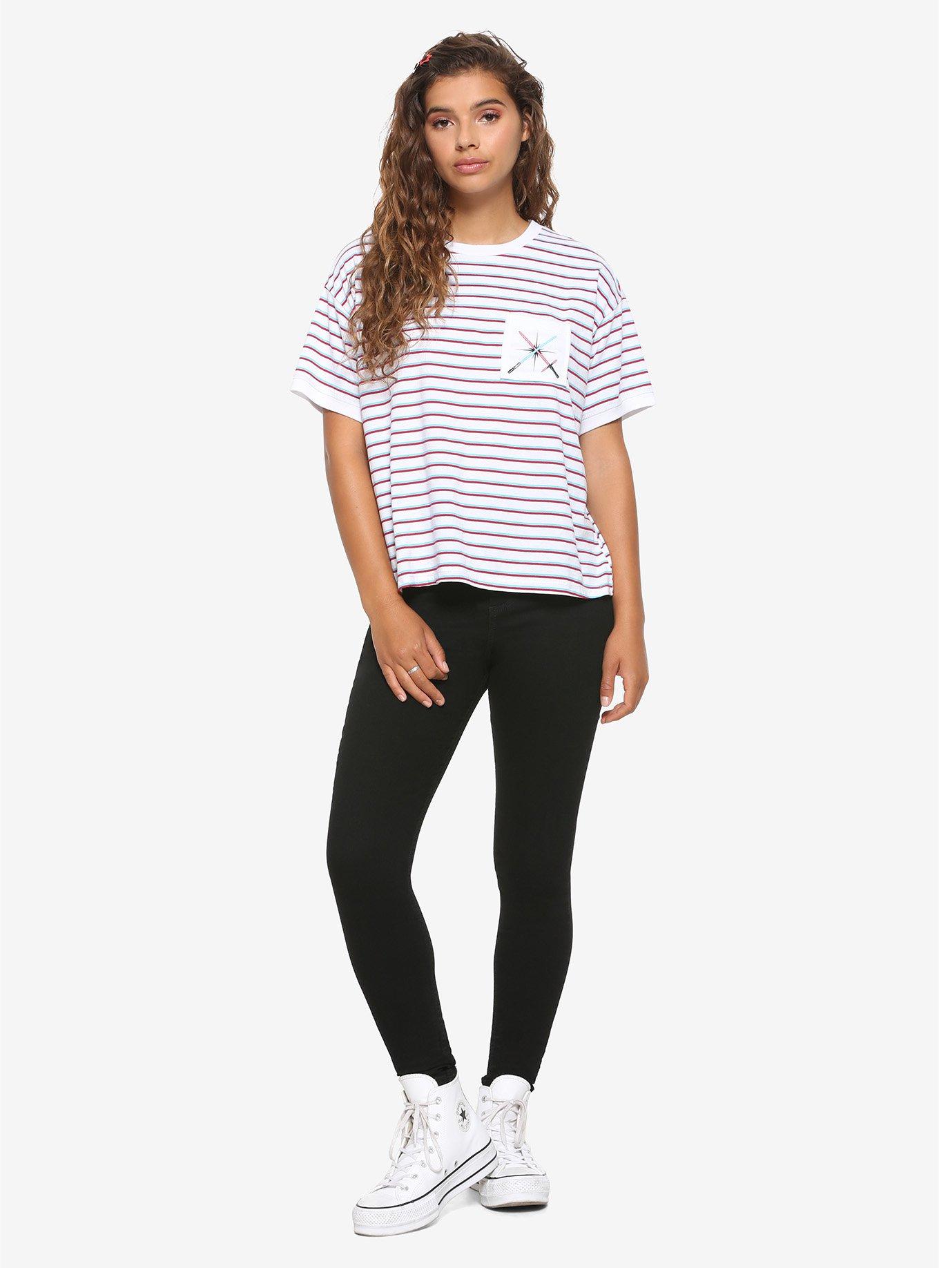 Her Universe Star Wars: The Rise Of Skywalker Lightsaber Pocket Girls T-Shirt, MULTI, alternate