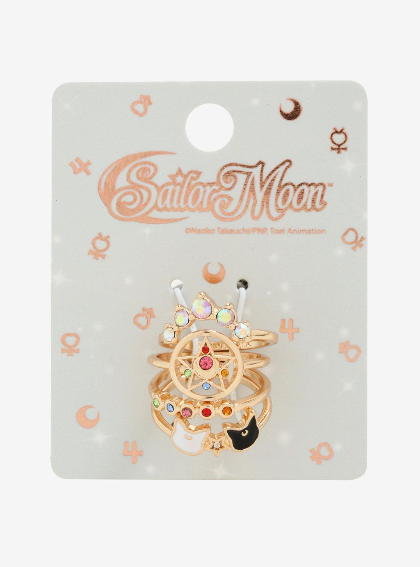 Sailor Moon Stackable Ring Set - BoxLunch Exclusive, , alternate
