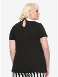 The Nightmare Before Christmas Jack Skellington Face Collar Girls T-Shirt Plus Size, WHITE, alternate