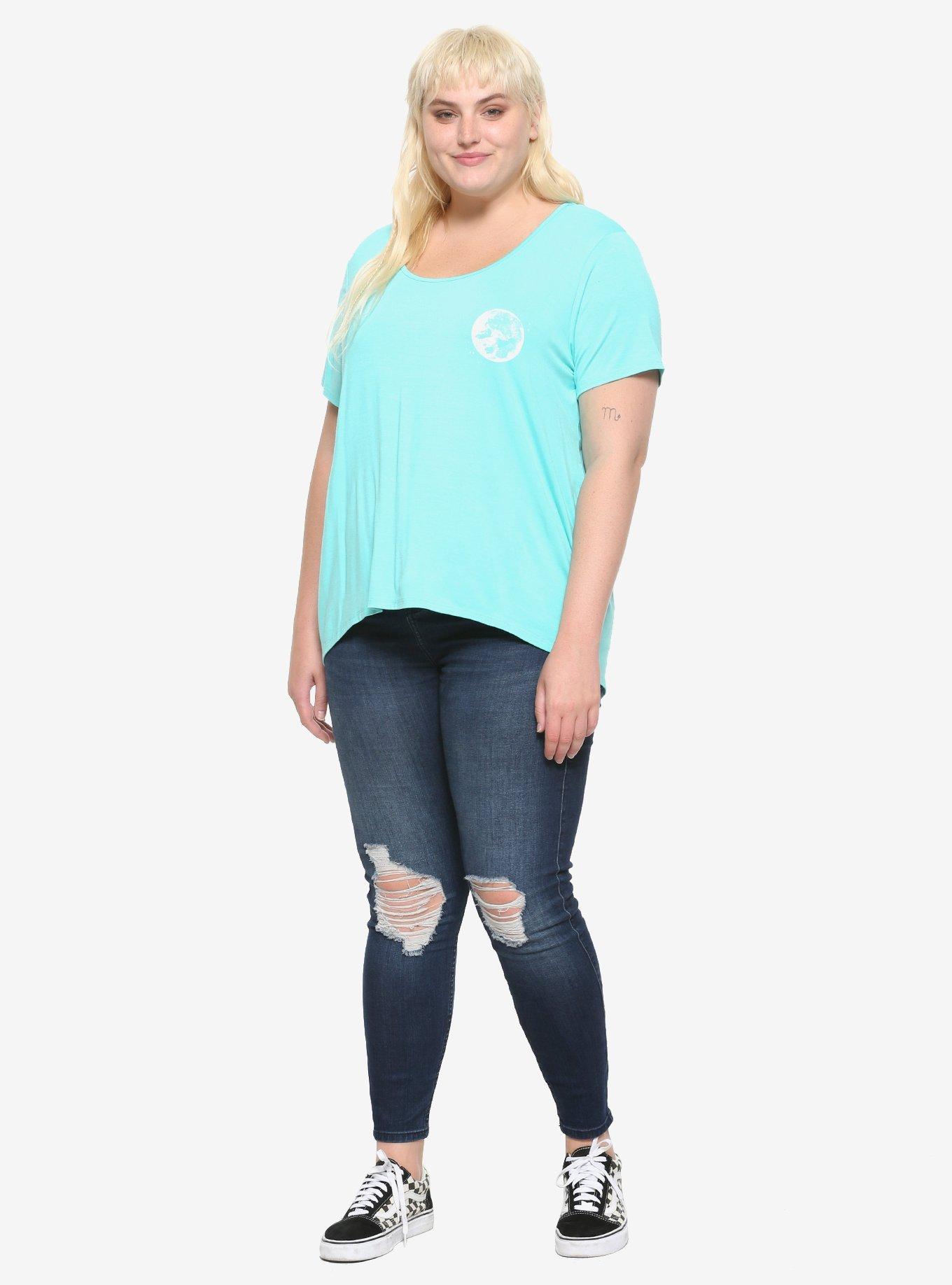 Disney Peter Pan Second Star Hi-Low Girls T-Shirt Plus Size, WHITE, alternate