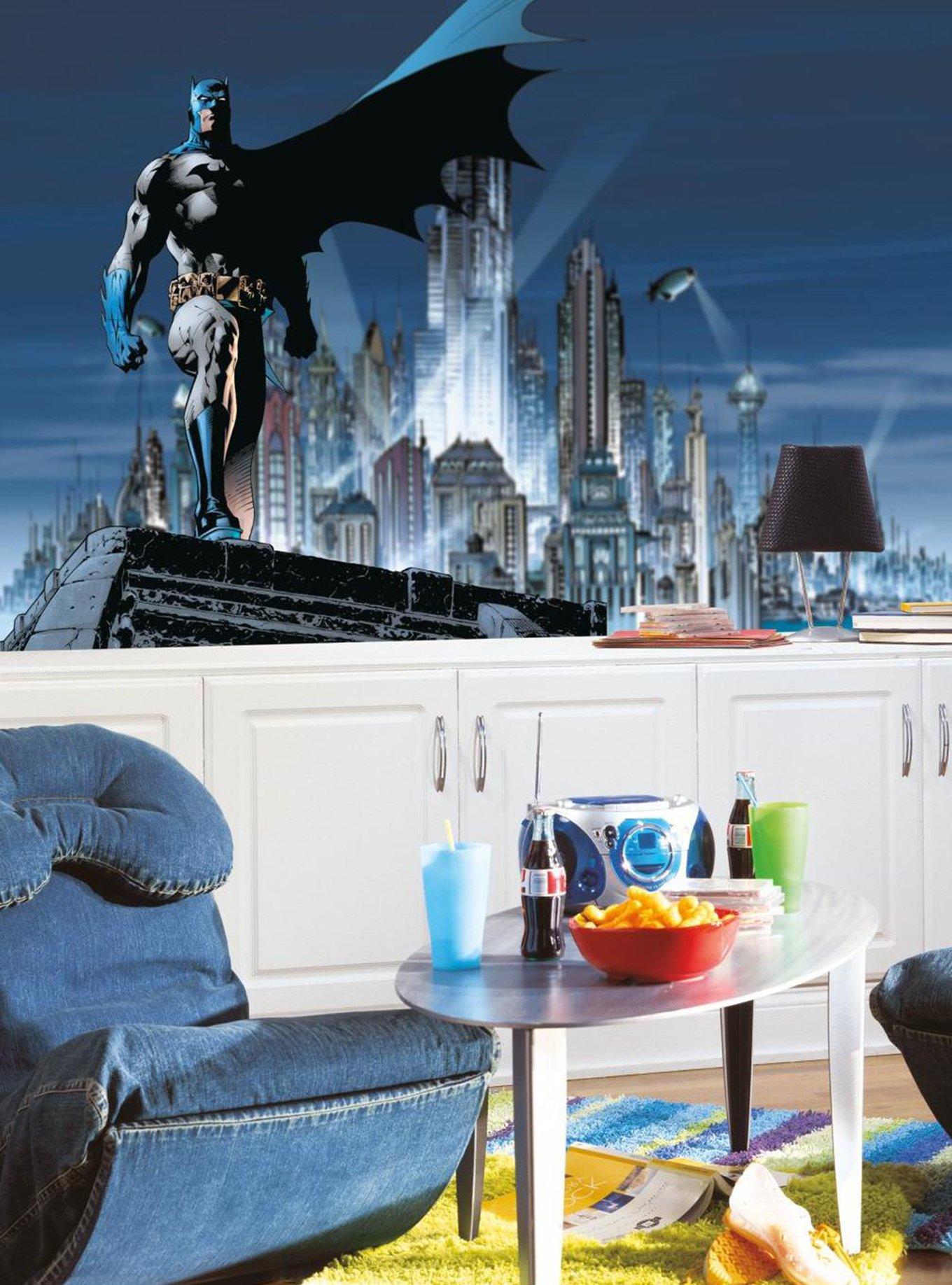 DC Comics Batman Chair Rail Prepasted Mural, , hi-res