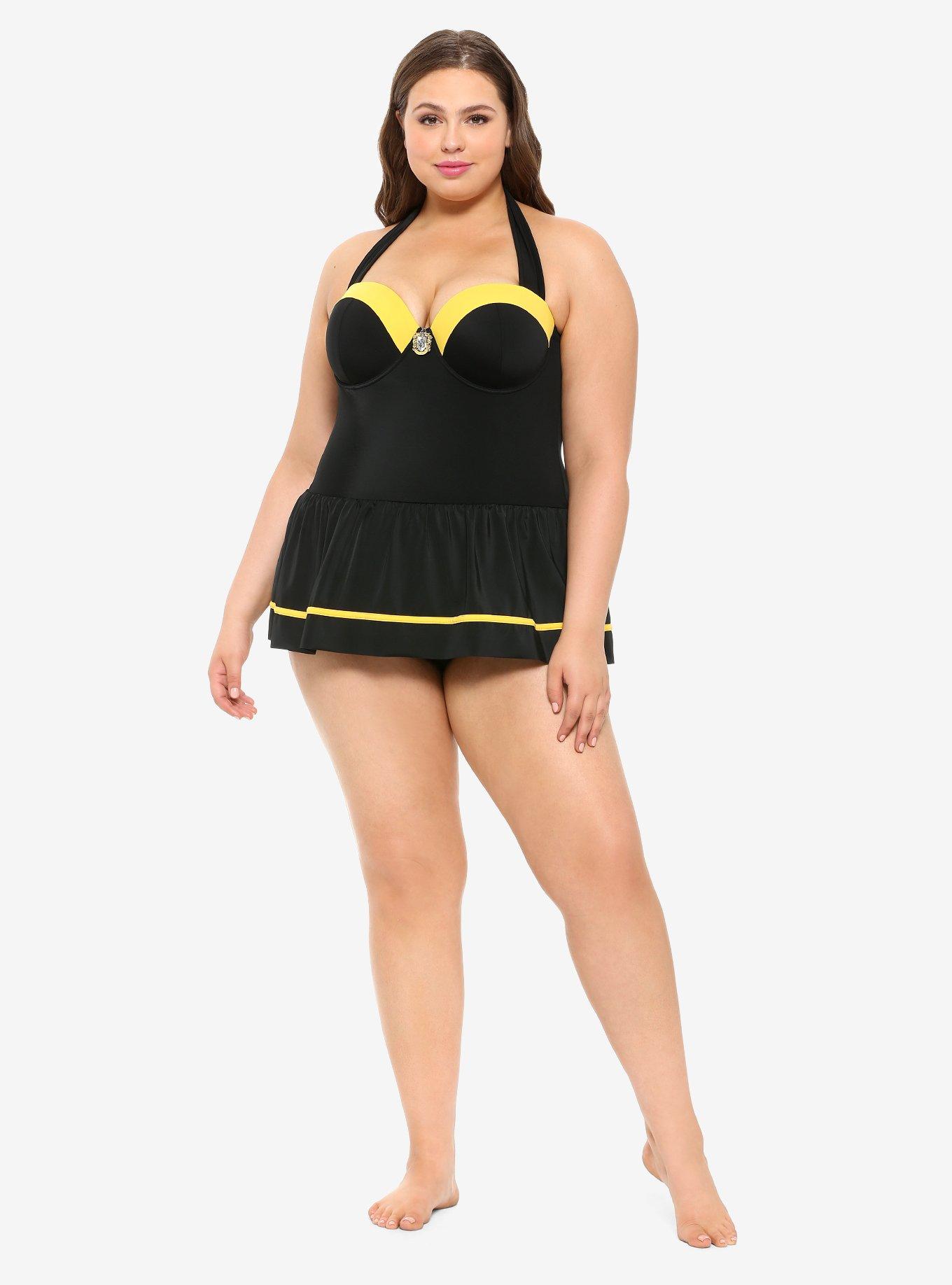 Harry Potter Hufflepuff Swimsuit Plus Size, MULTI, alternate