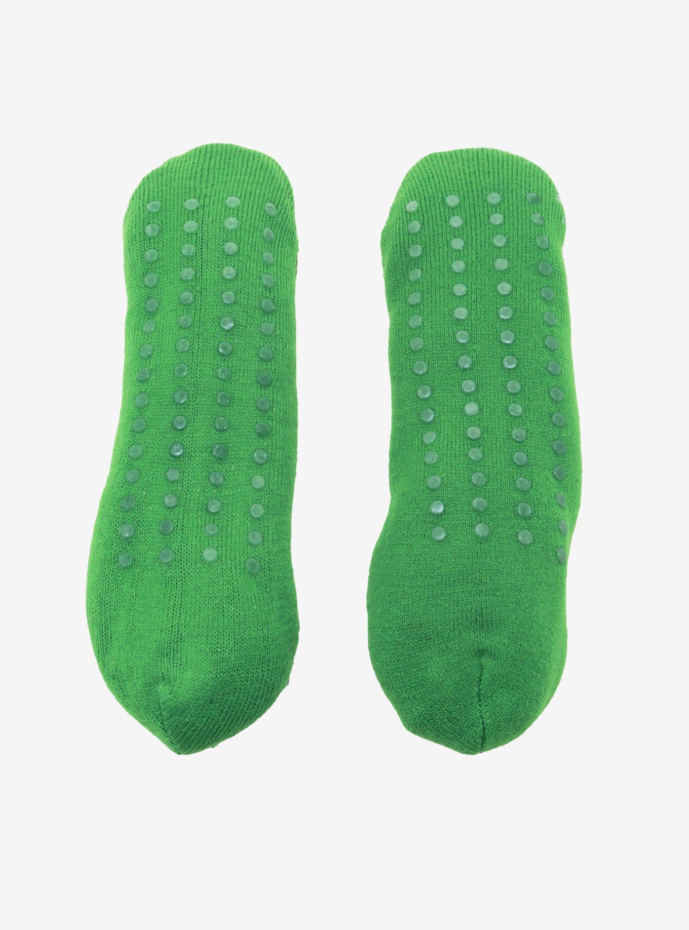 Rick and Morty Pickle Rick Slipper Socks, , alternate