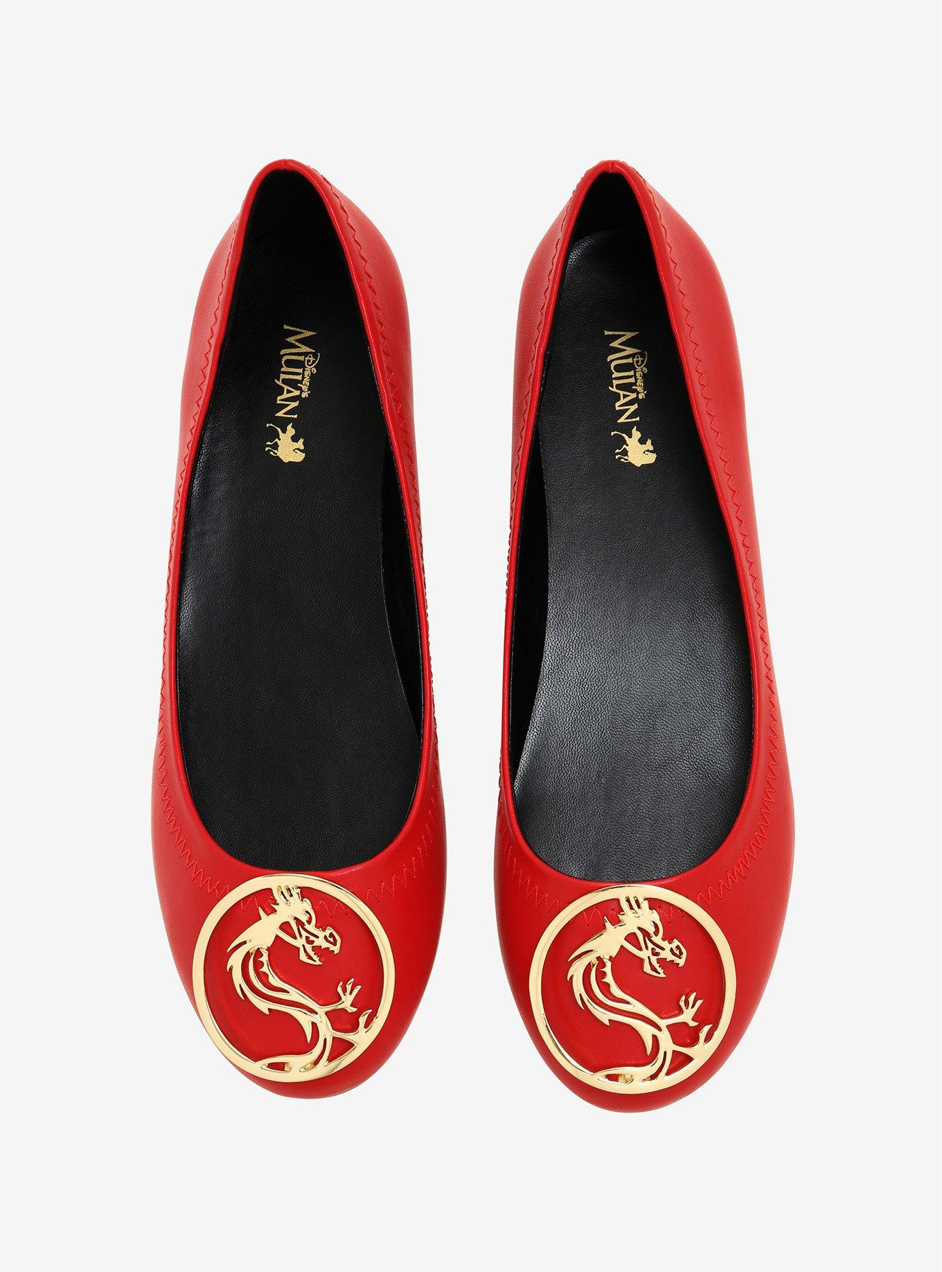 Plus Size Disney Mulan Mushu Flats, , hi-res