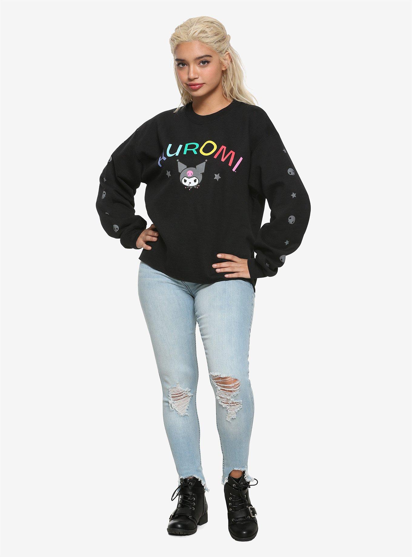 Kuromi Rainbow Letters Girls Sweatshirt, , alternate
