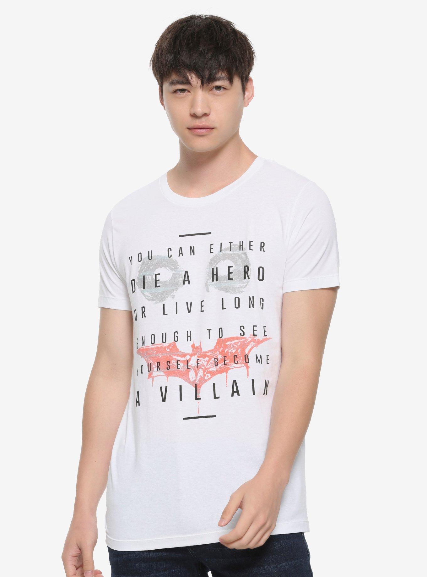 DC Comics Batman The Dark Knight Joker Villain T-Shirt, BLACK, alternate