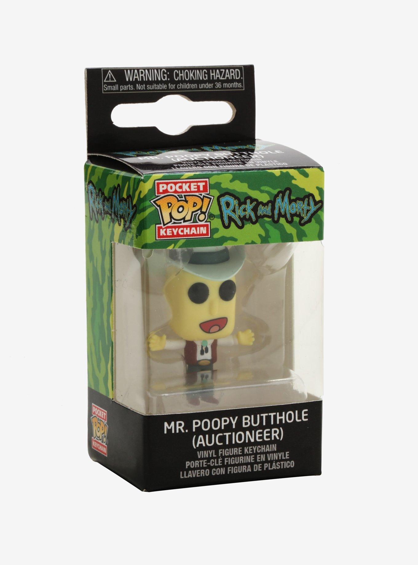 Funko Pocket Pop! Rick and Morty Mr. Poopy Butthole (Auctioneer) Vinyl Keychain, , alternate
