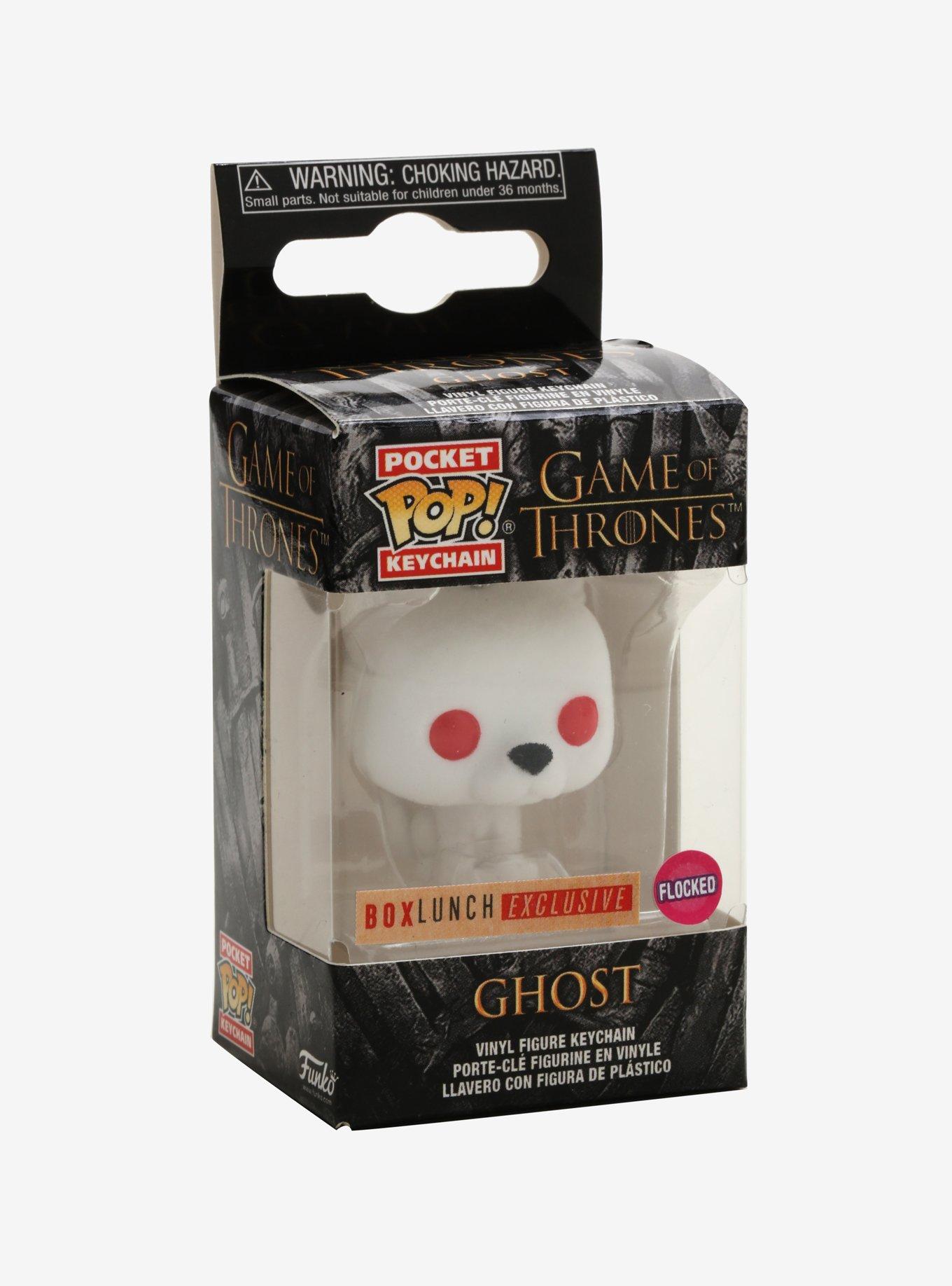 Funko Pocket Pop! Game of Thrones Ghost Flocked Vinyl Keychain - BoxLunch Exclusive, , alternate
