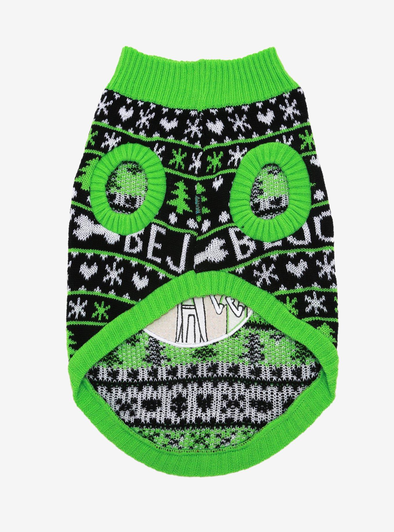 Rick and Morty Pet Ugly Holiday Sweater - BoxLunch Exclusive, , alternate