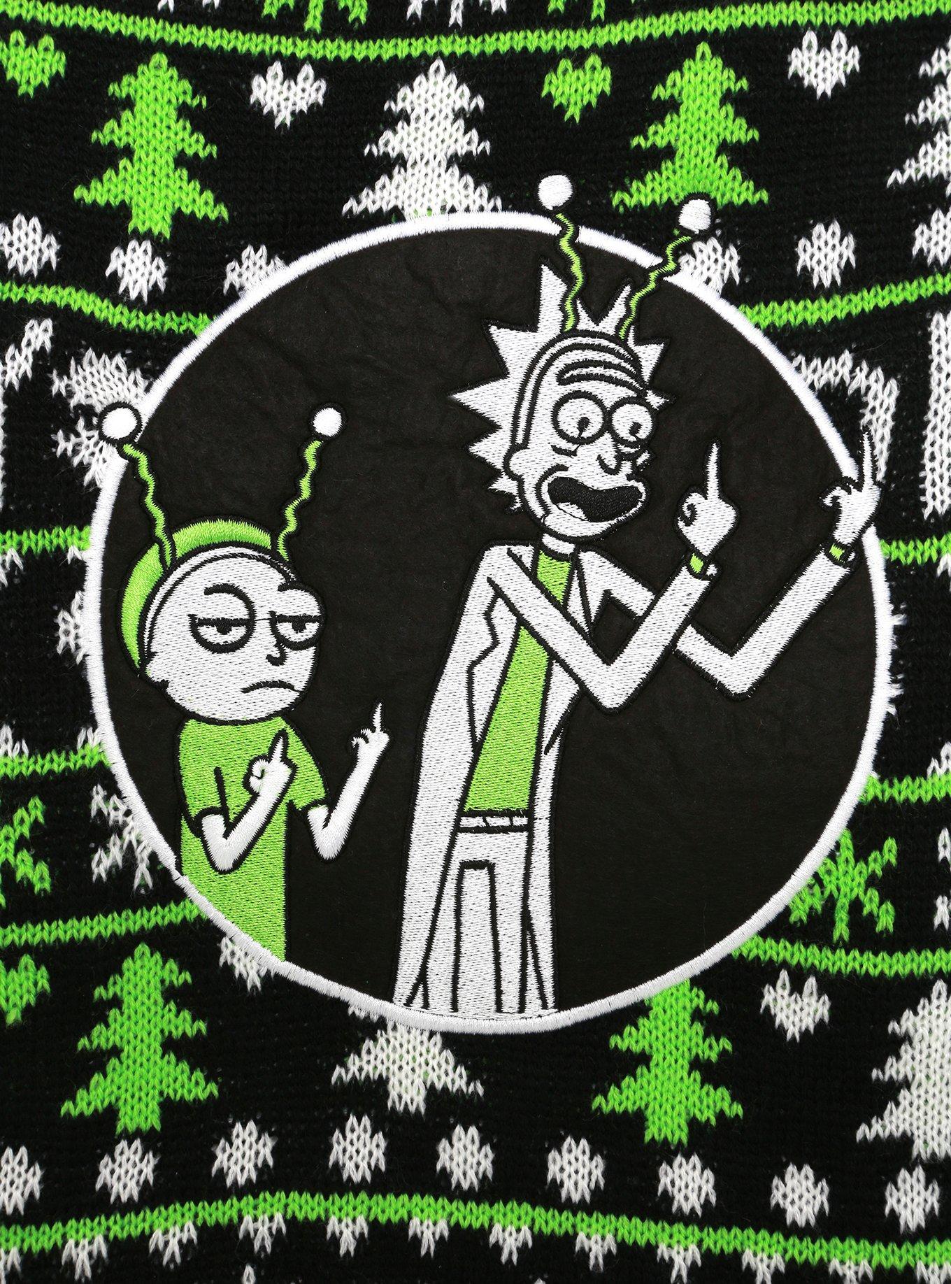 Rick and Morty Pet Ugly Holiday Sweater - BoxLunch Exclusive, , alternate
