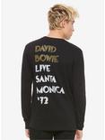 David Bowie 1972 Black & White Photo Long-Sleeve T-Shirt, BLACK, alternate