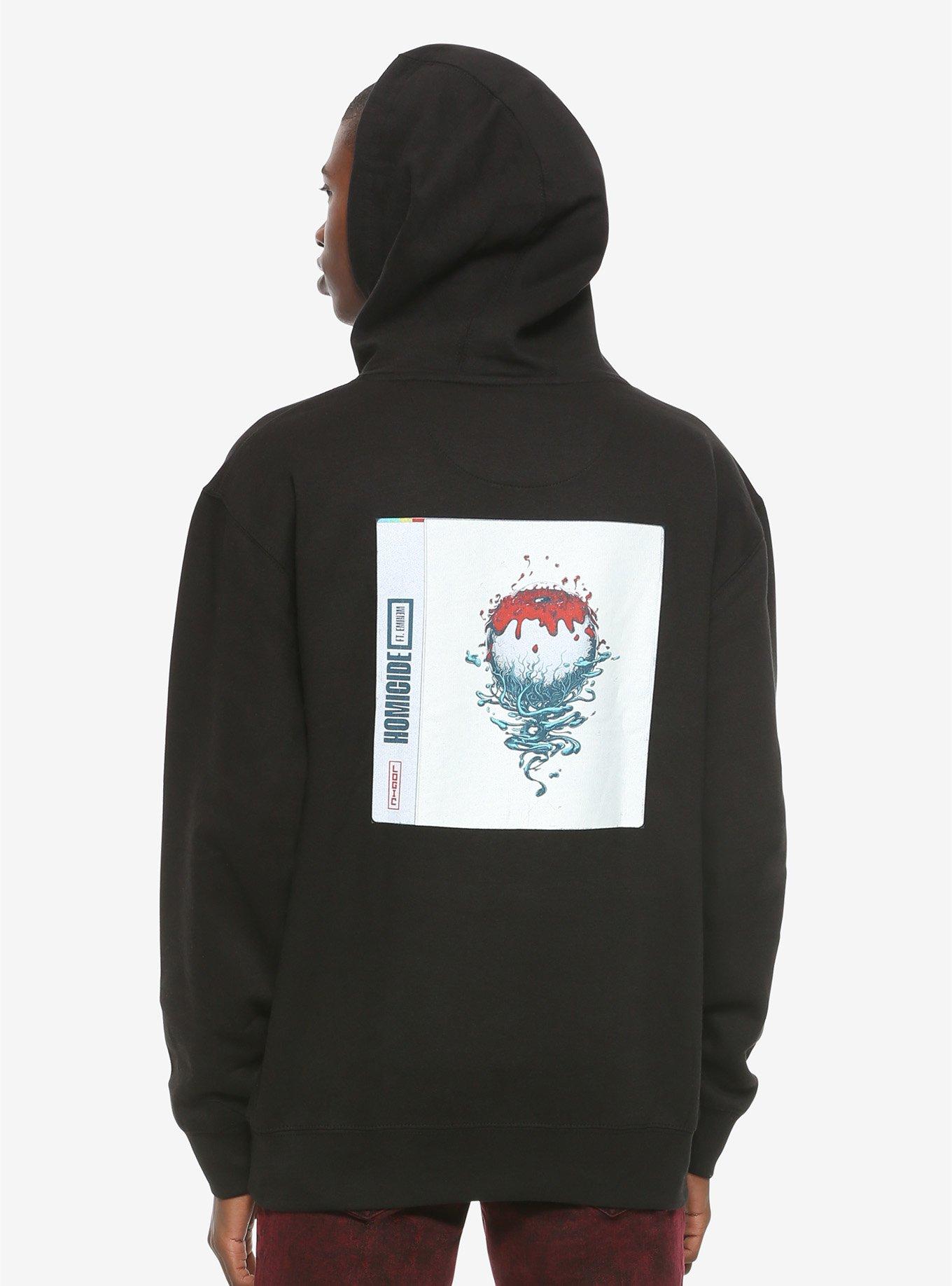 Logic Homicide Eyeball Hoodie, BLACK, alternate
