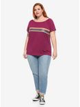 Her Universe Doctor Who Thirteenth Doctor Girls Burgundy T-Shirt Plus Size, MULTI, alternate