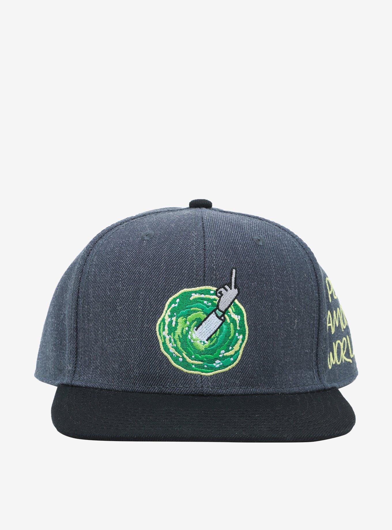 Rick And Morty Peace Among Worlds Snapback Hat, , alternate