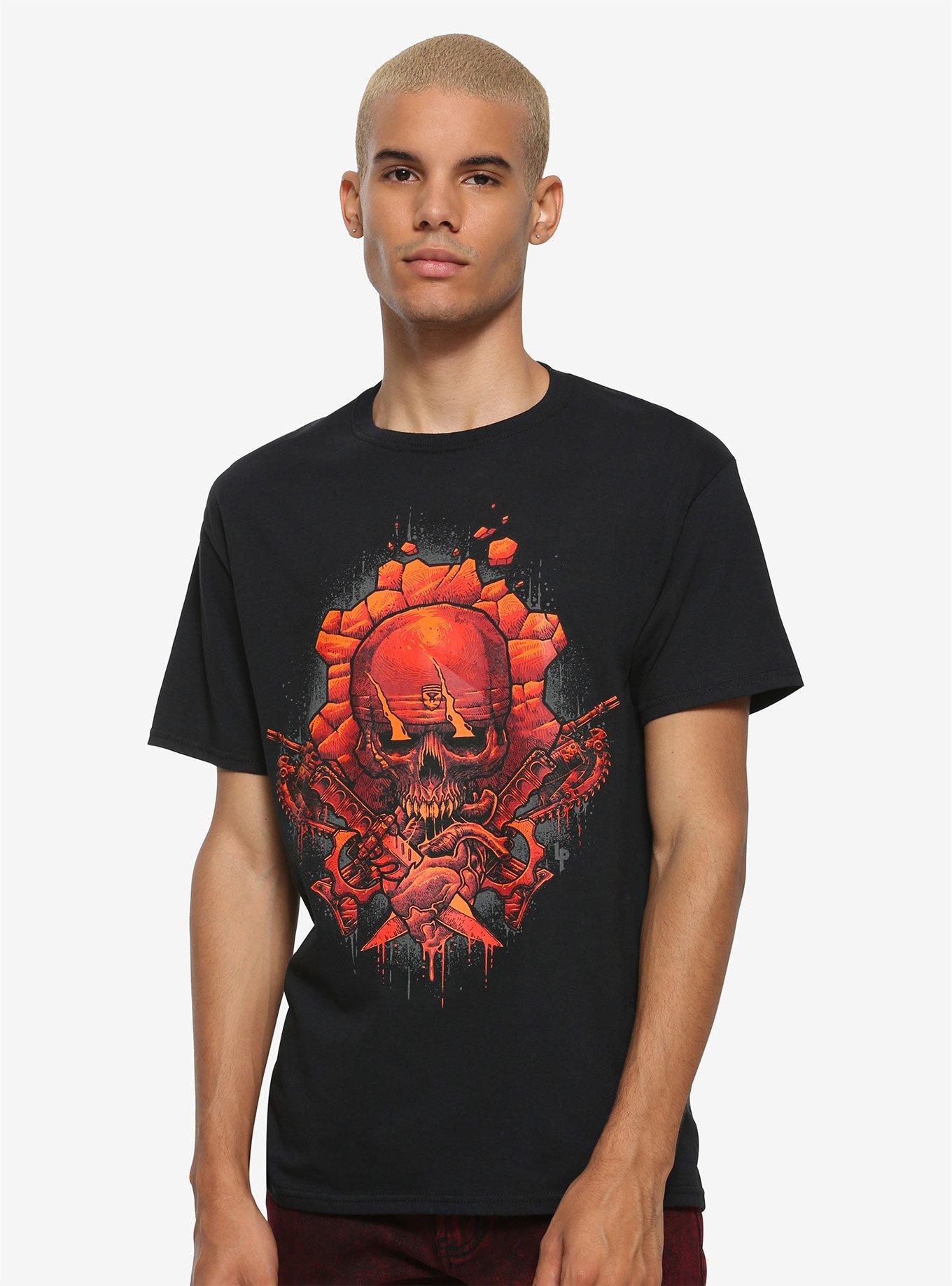Gears Of War Crimson Omen T-Shirt By Luke Preece, RED, alternate