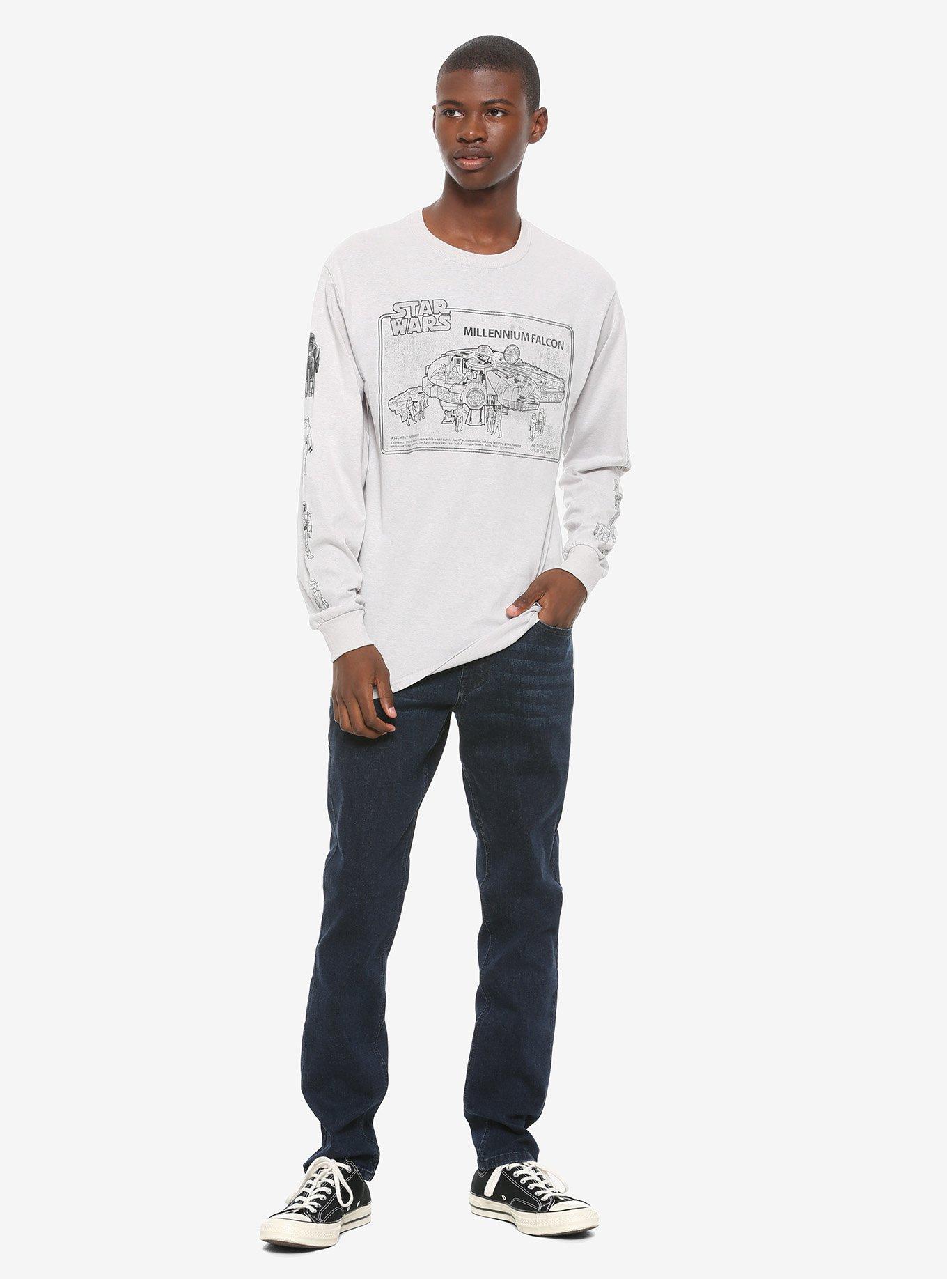 Star Wars Millennium Falcon Toy Set Long-Sleeve T-Shirt, BLACK, alternate