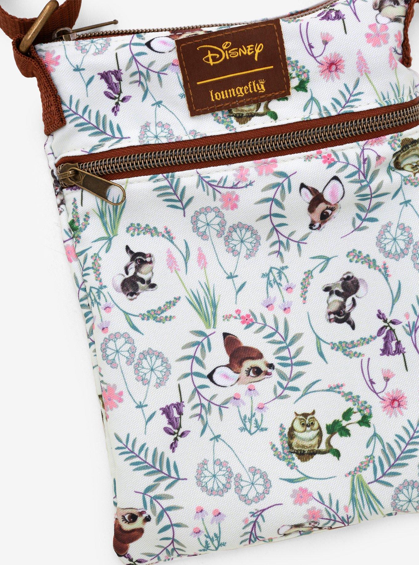 Loungefly Disney Bambi Floral Print Passport Crossbody Bag, , alternate