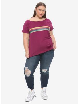 Plus Size Her Universe Doctor Who Thirteenth Doctor Burgundy T-Shirt Plus Size, , hi-res