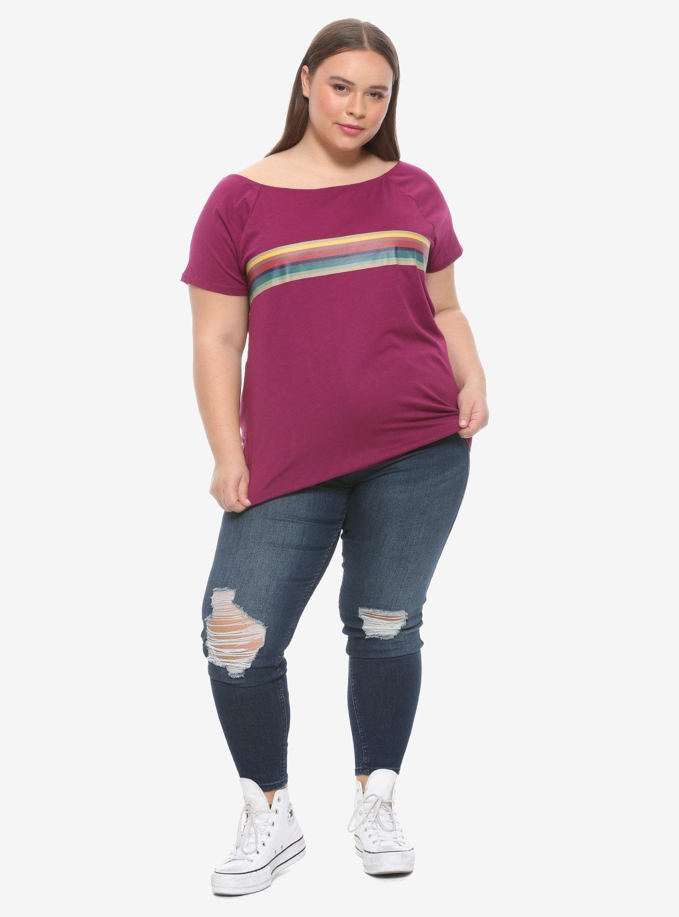 Her Universe Doctor Who Thirteenth Doctor Burgundy T-Shirt Plus Size, MULTI, alternate