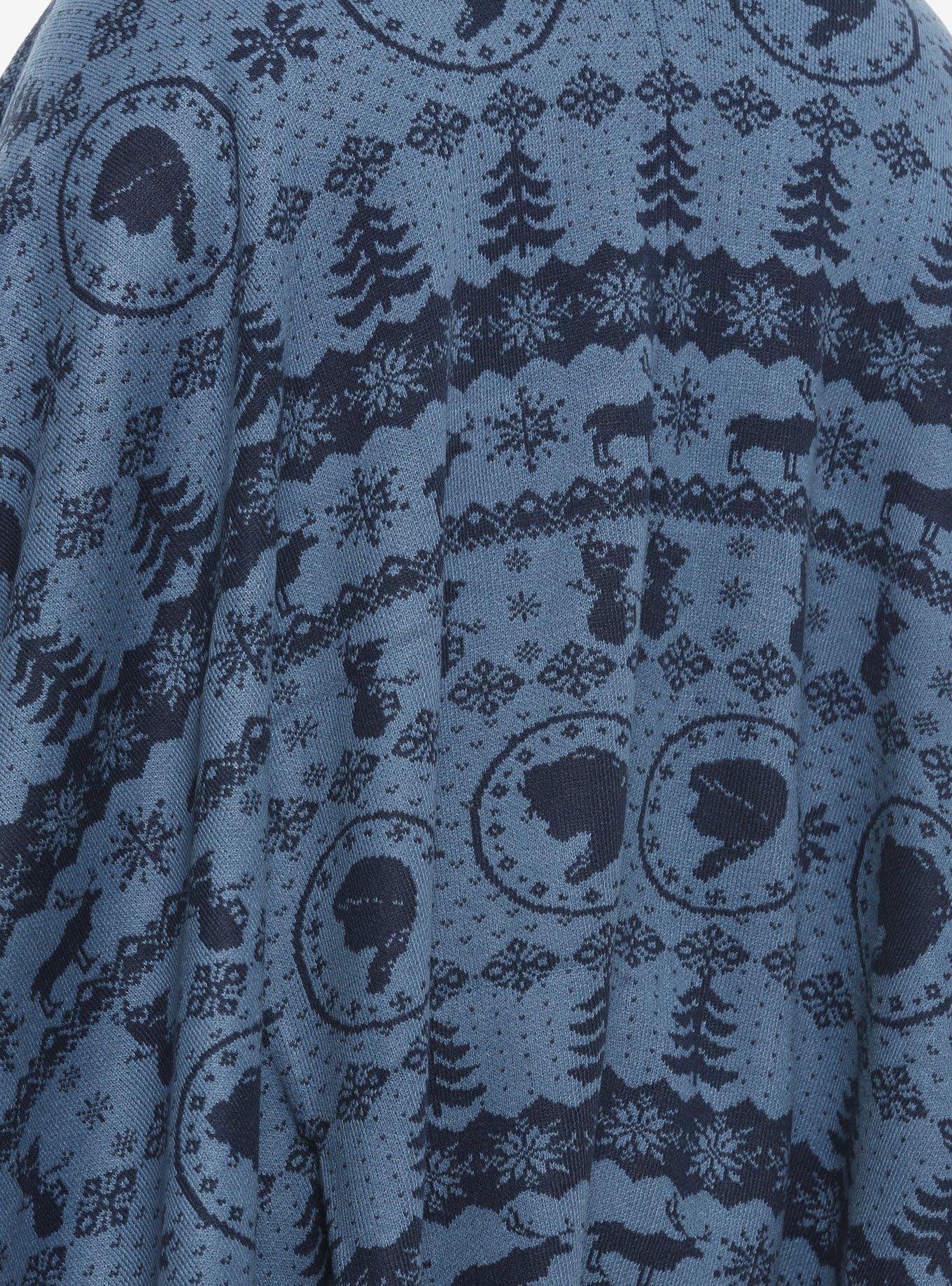 Her Universe Disney Frozen 2 Nordic Folk Pattern Open Cardigan, MULTI, alternate