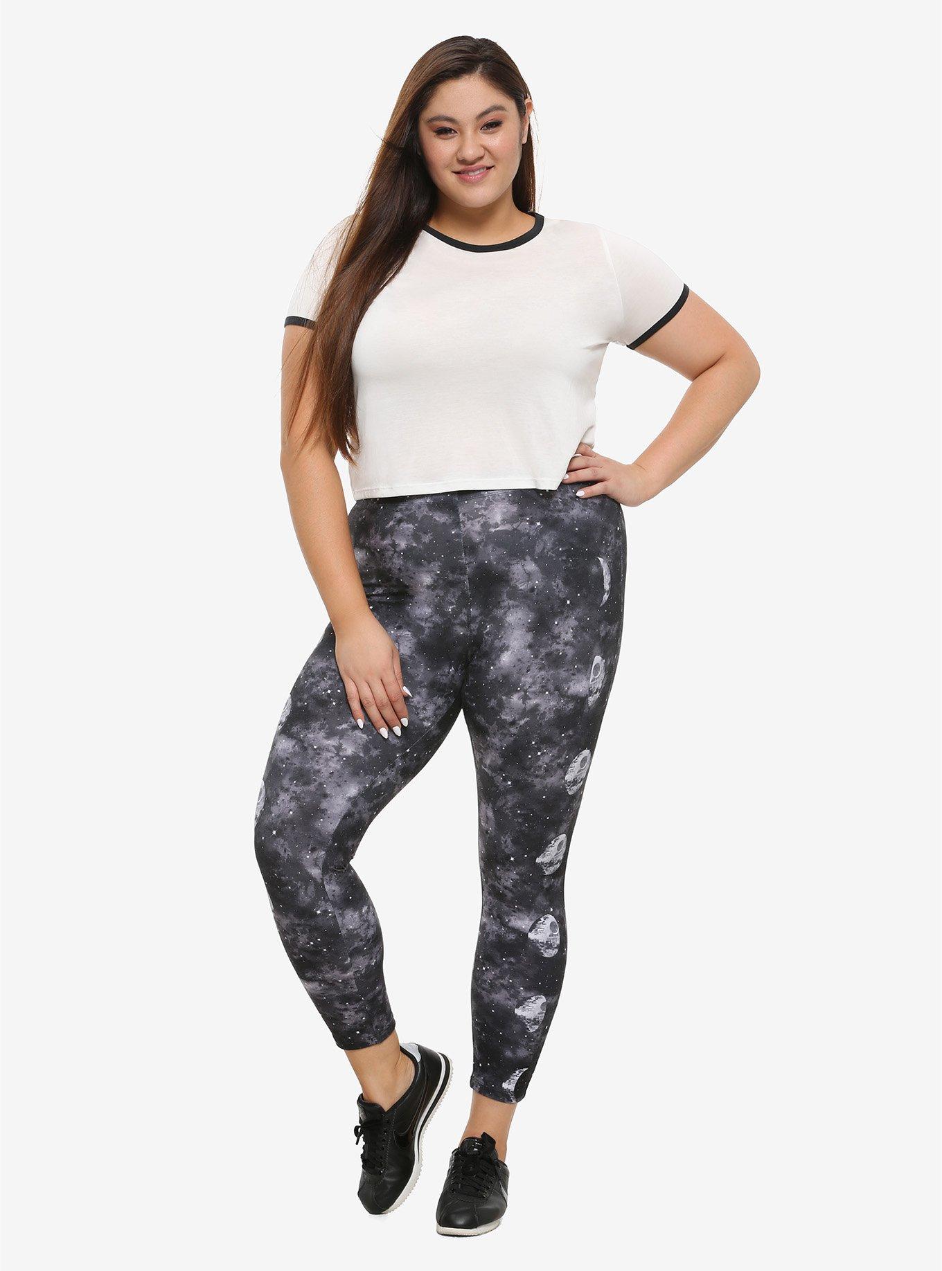 Her Universe Star Wars: The Rise Of Skywalker Death Star Moon Phases Leggings Plus Size, , alternate