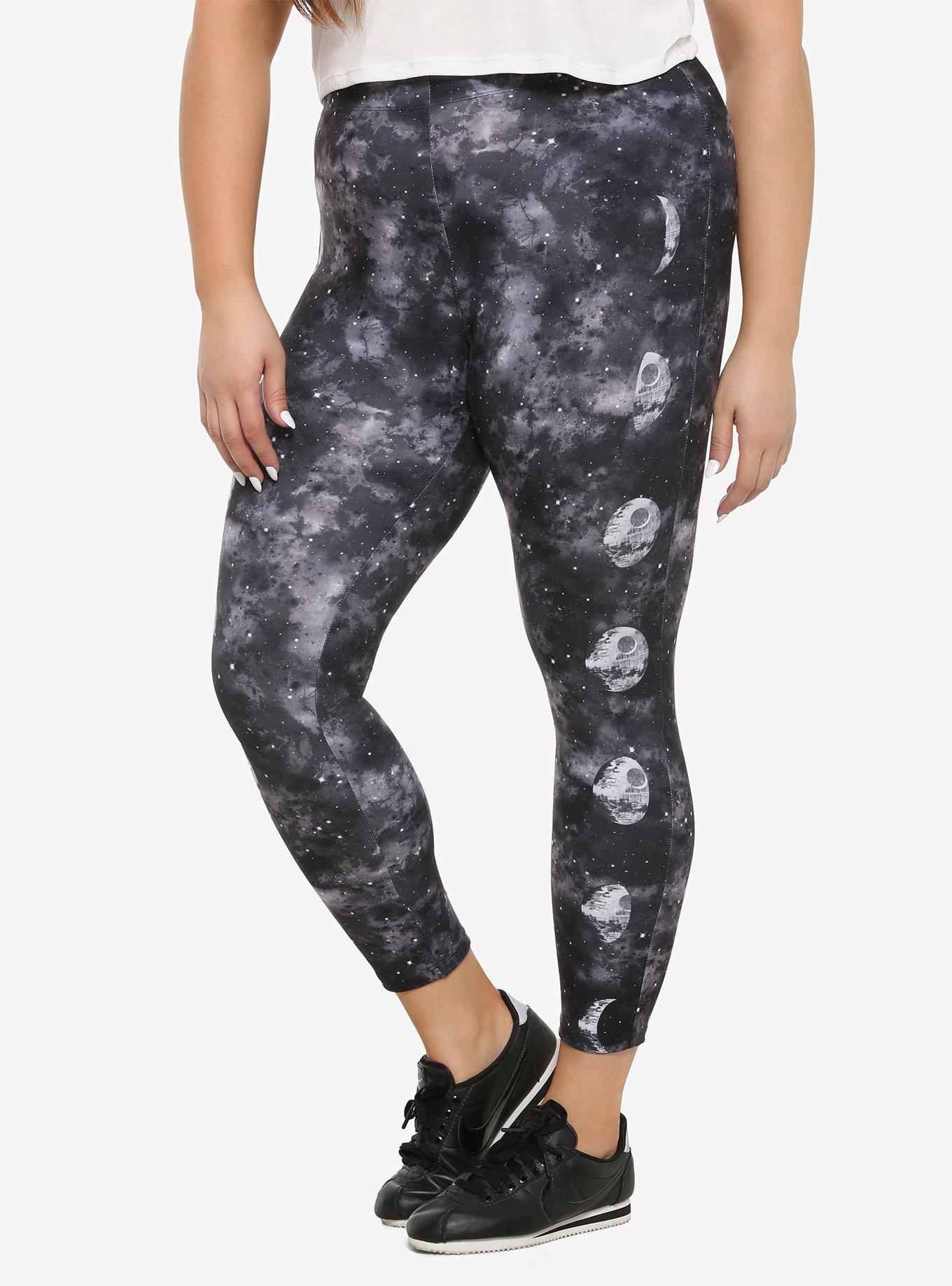 Her Universe Star Wars: The Rise Of Skywalker Death Star Moon Phases Leggings Plus Size, , alternate
