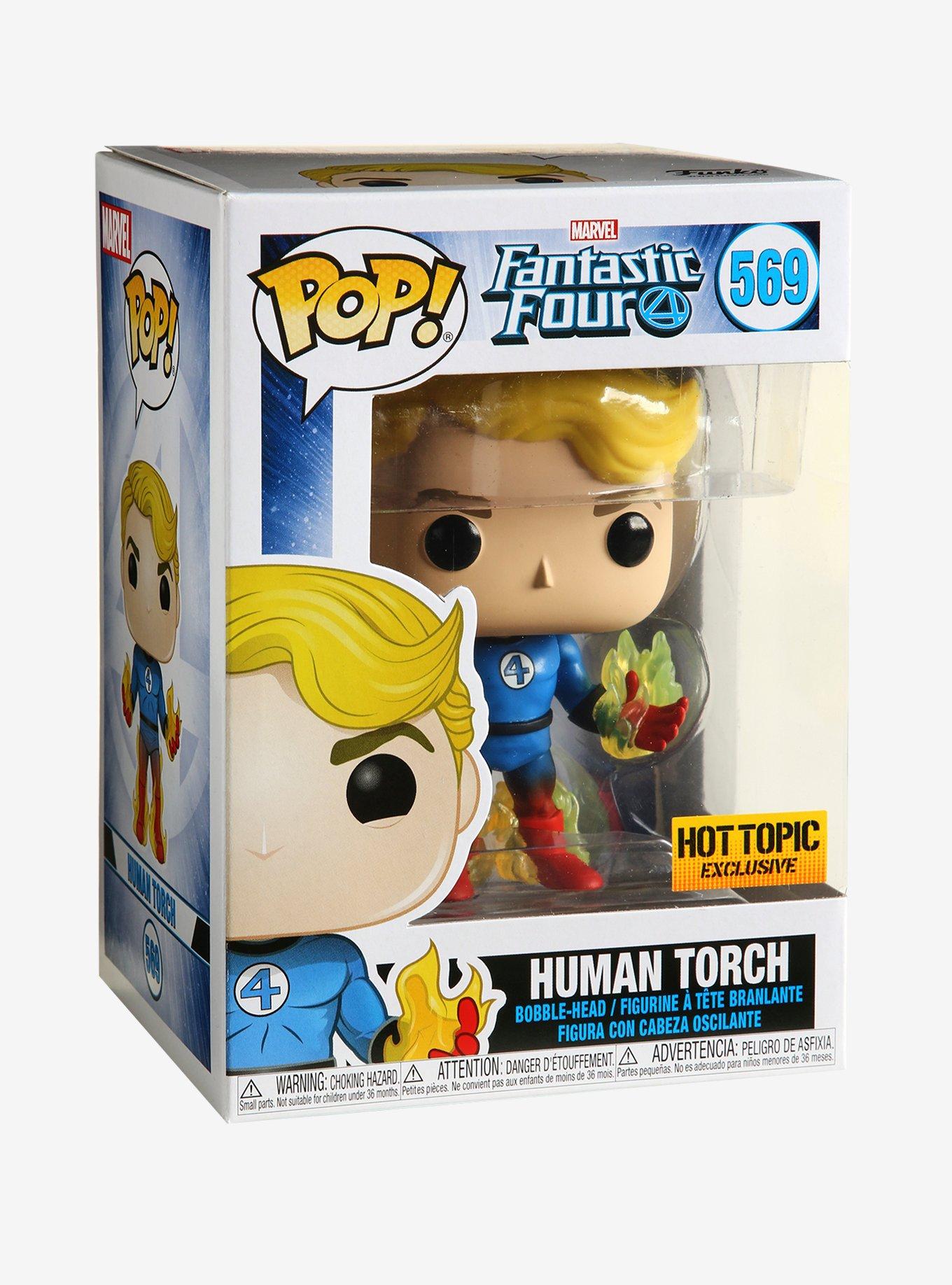 Funko Marvel Fantastic Four Pop! Human Torch Vinyl Bobble-Head Hot Topic Exclusive, , alternate