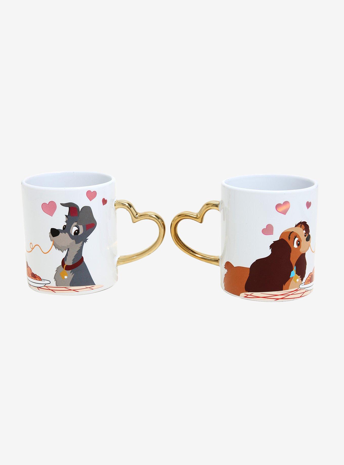 Disney Lady And The Tramp Heart Mug Set, , alternate