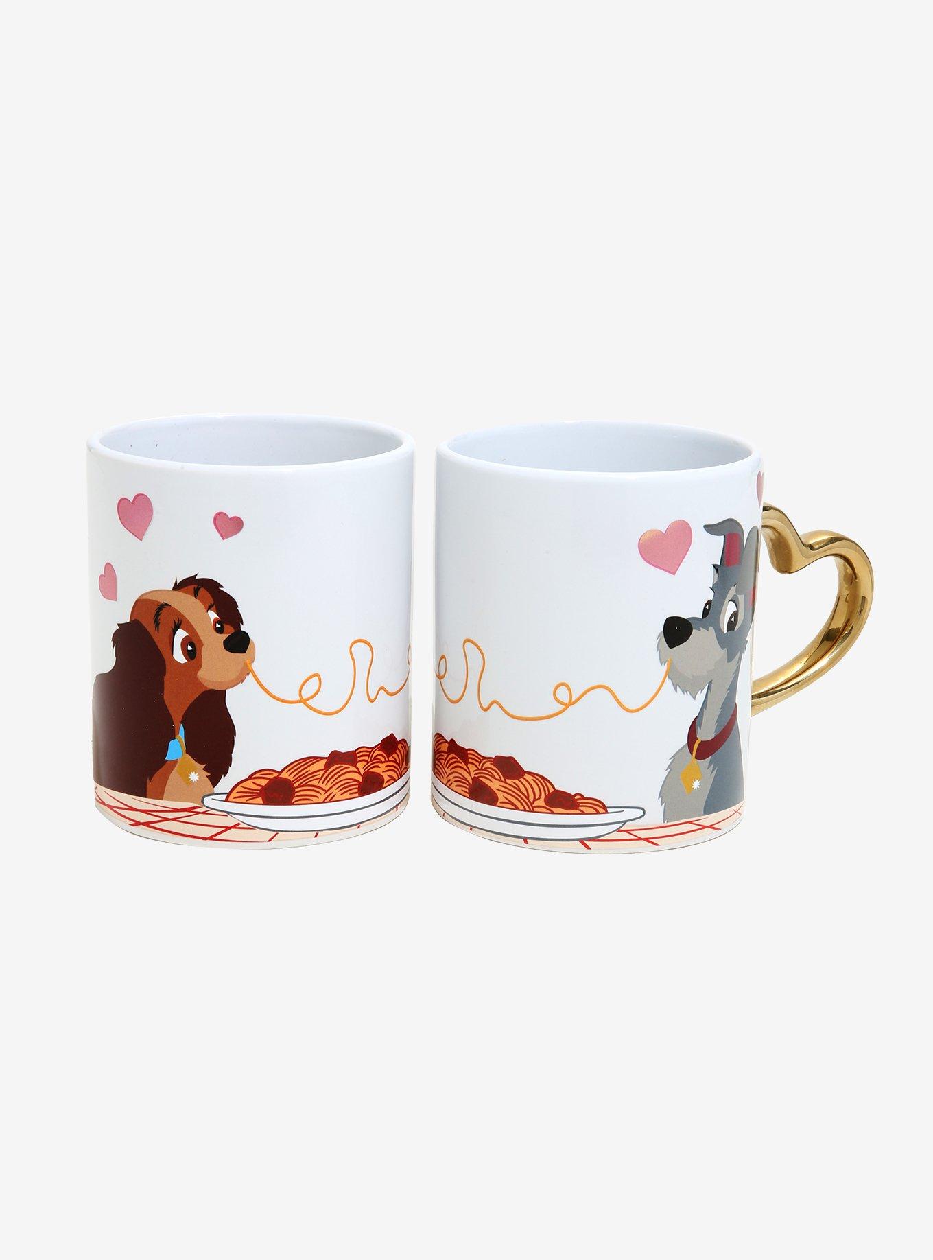 Disney Lady And The Tramp Heart Mug Set, , alternate