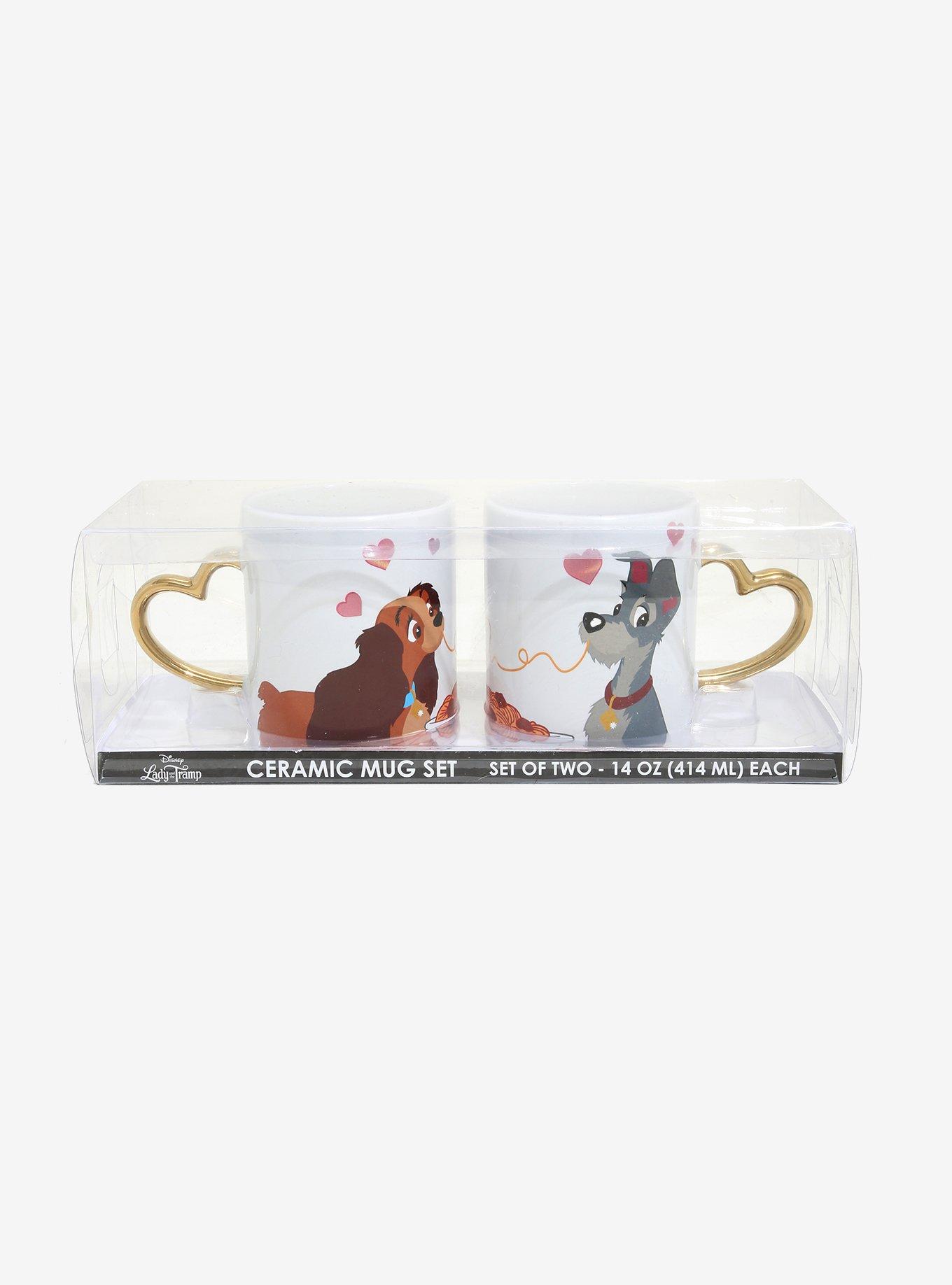 Disney Lady And The Tramp Heart Mug Set, , alternate