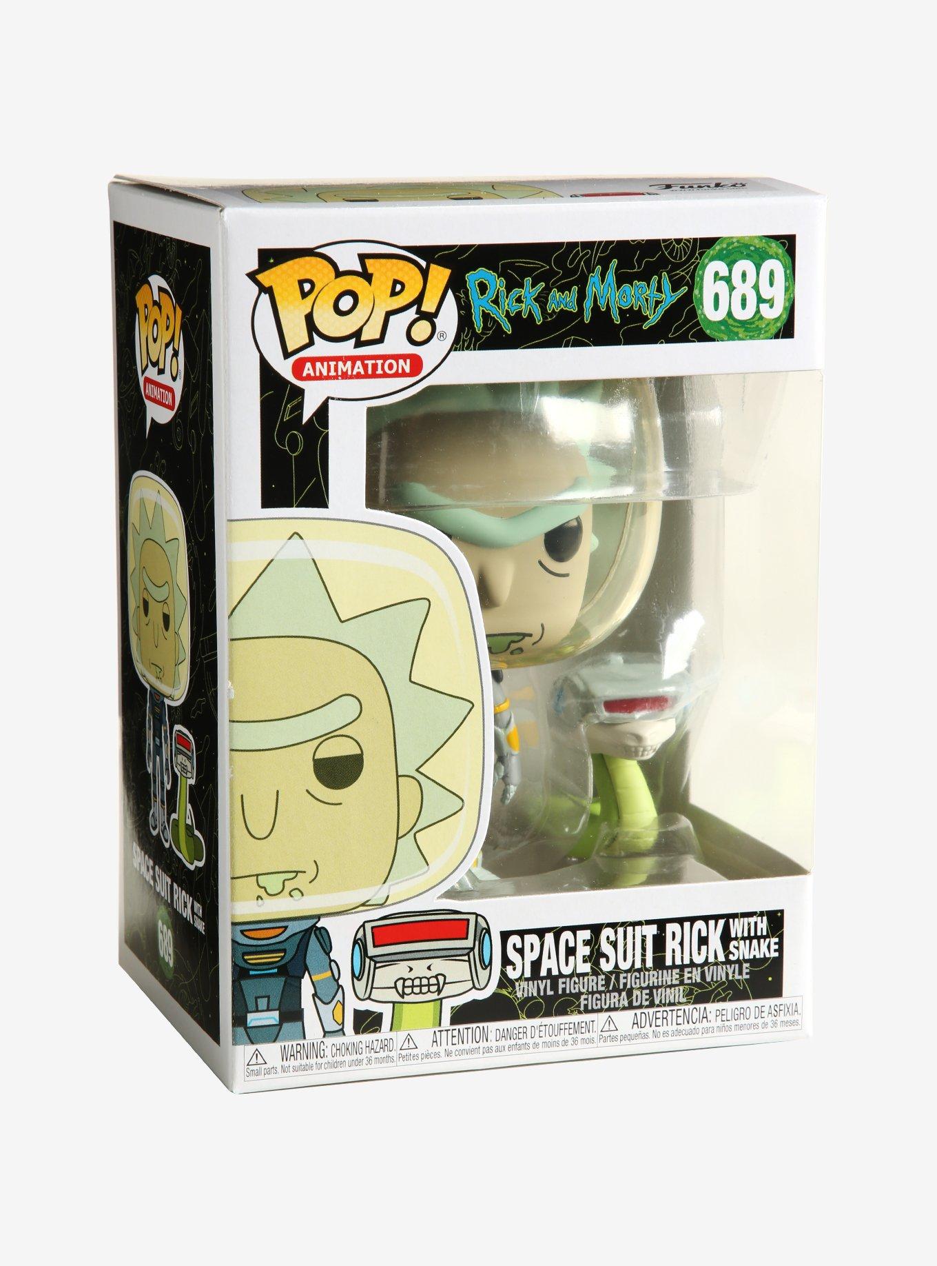 Funko Rick And Morty Pop! Animation Space Suit Rick With Snake Vinyl Figure, , alternate