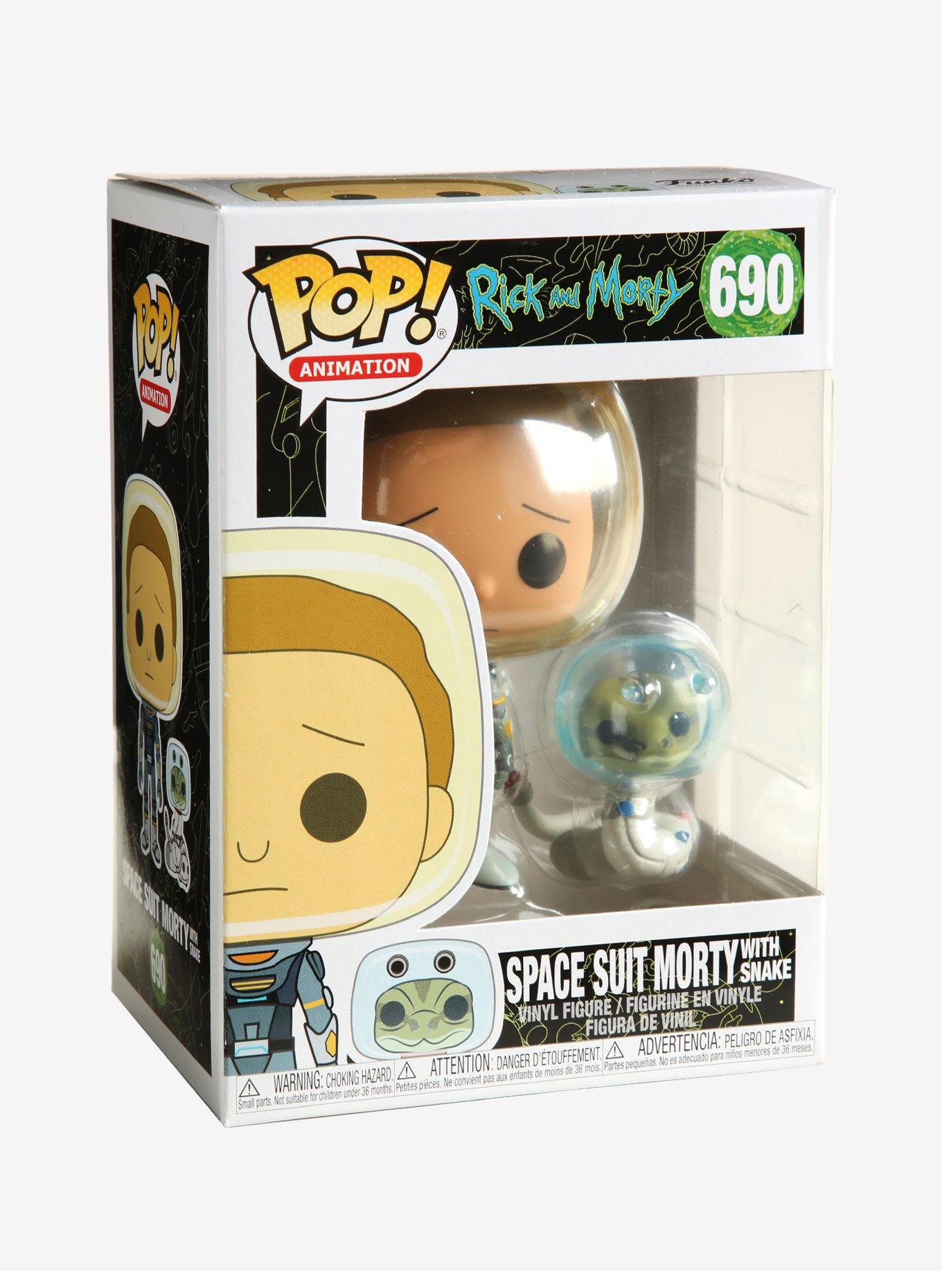 Funko Rick And Morty Pop! Animation Space Suit Morty With Snake Vinyl Figure, , alternate