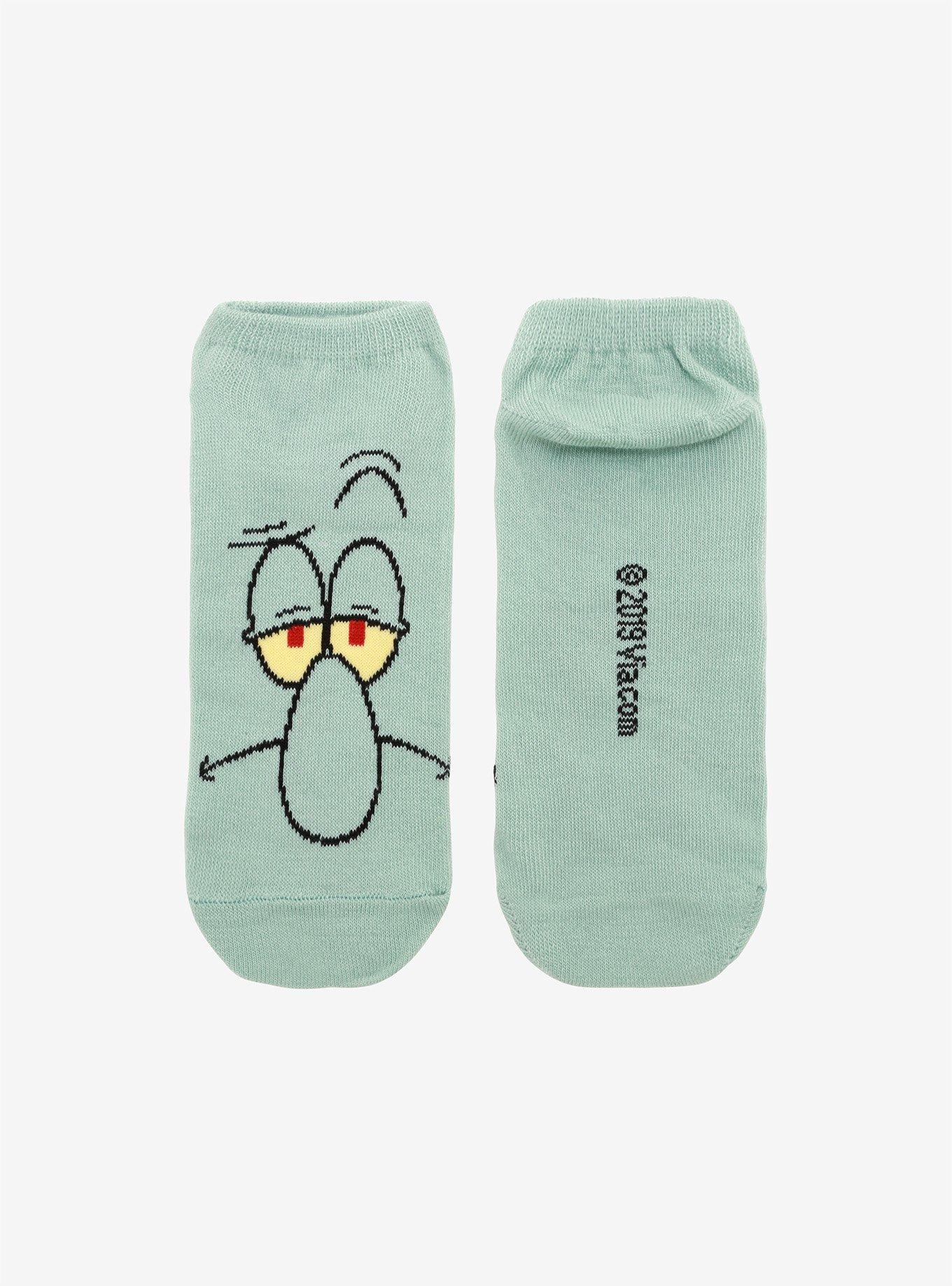 SpongeBob SquarePants Squidward No-Show Socks, , alternate